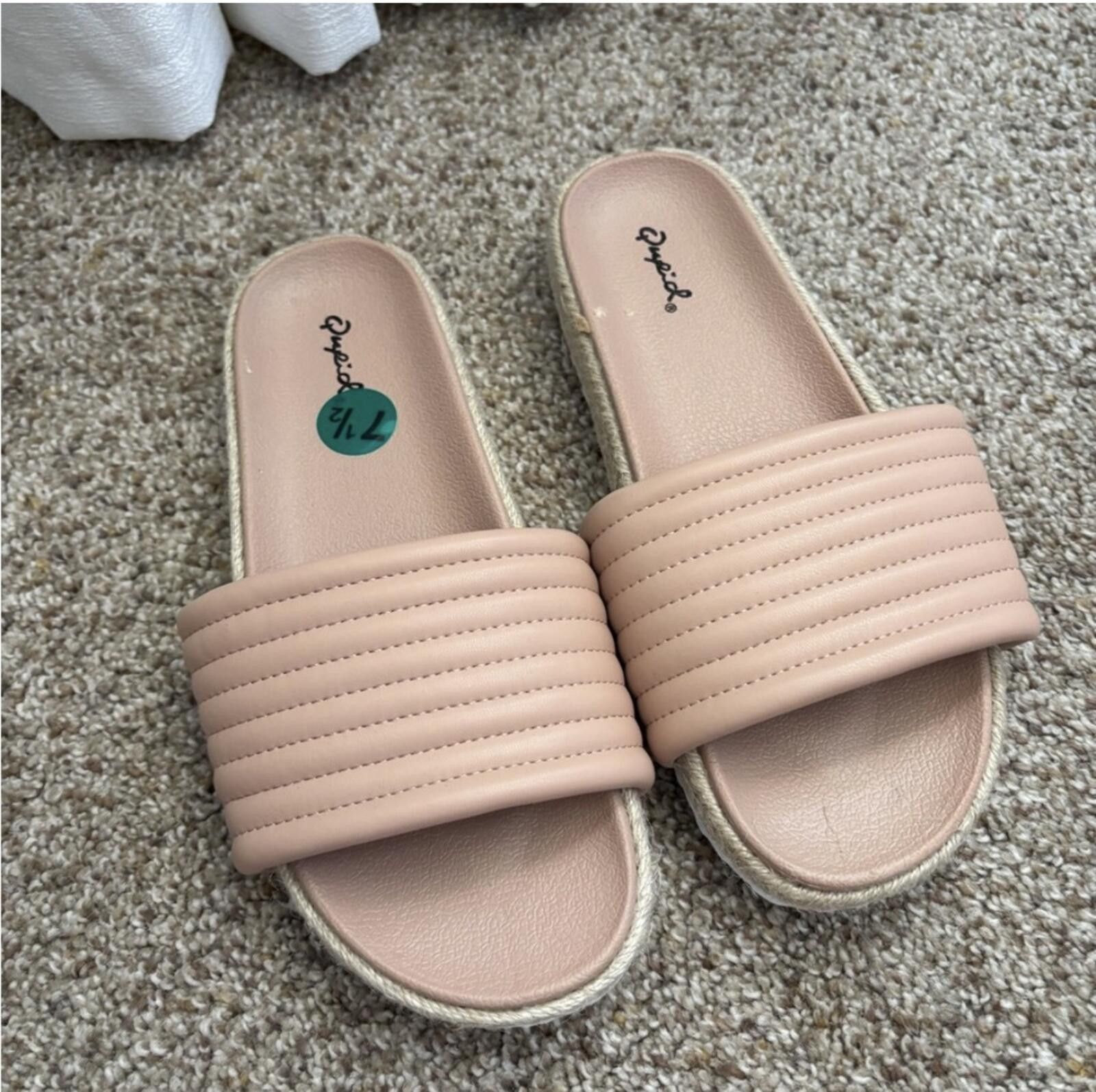 Other (Qupid) Women's Nude Slide Sandals Size US 7.5 / IT 37.5 - 1 Thumbnail