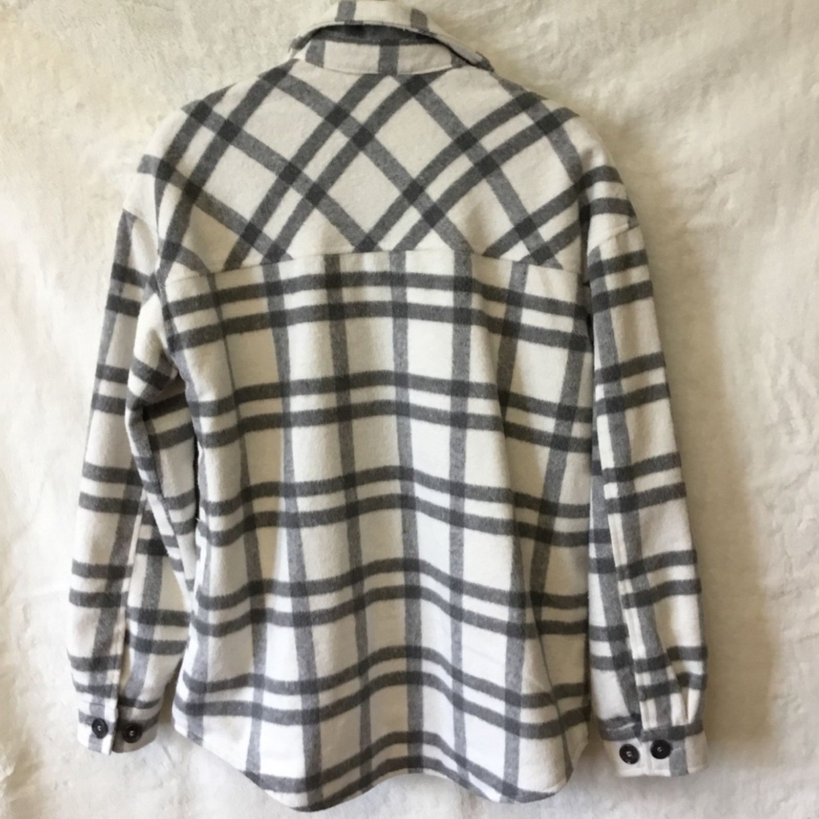 Other Thread & Supply Grey White Plaid Button Lined Jacket Size XS / US 0-2 / IT 36-38 - 10 Thumbnail