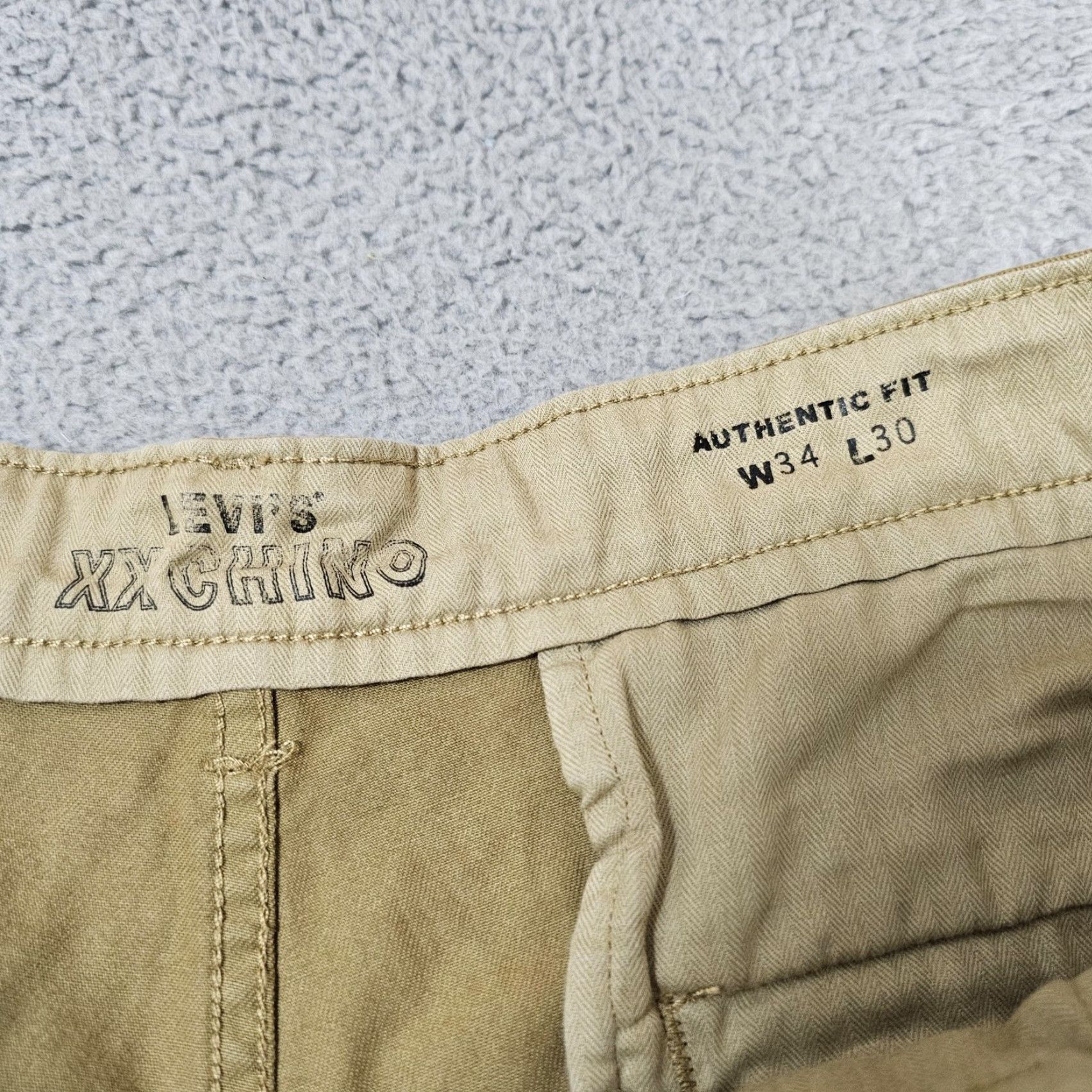 Levi's Levi's XX Chino Pants Mens 34x27 Khaki Flat Front Straight Casual Size US 34 / EU 50 - 2 Thumbnail