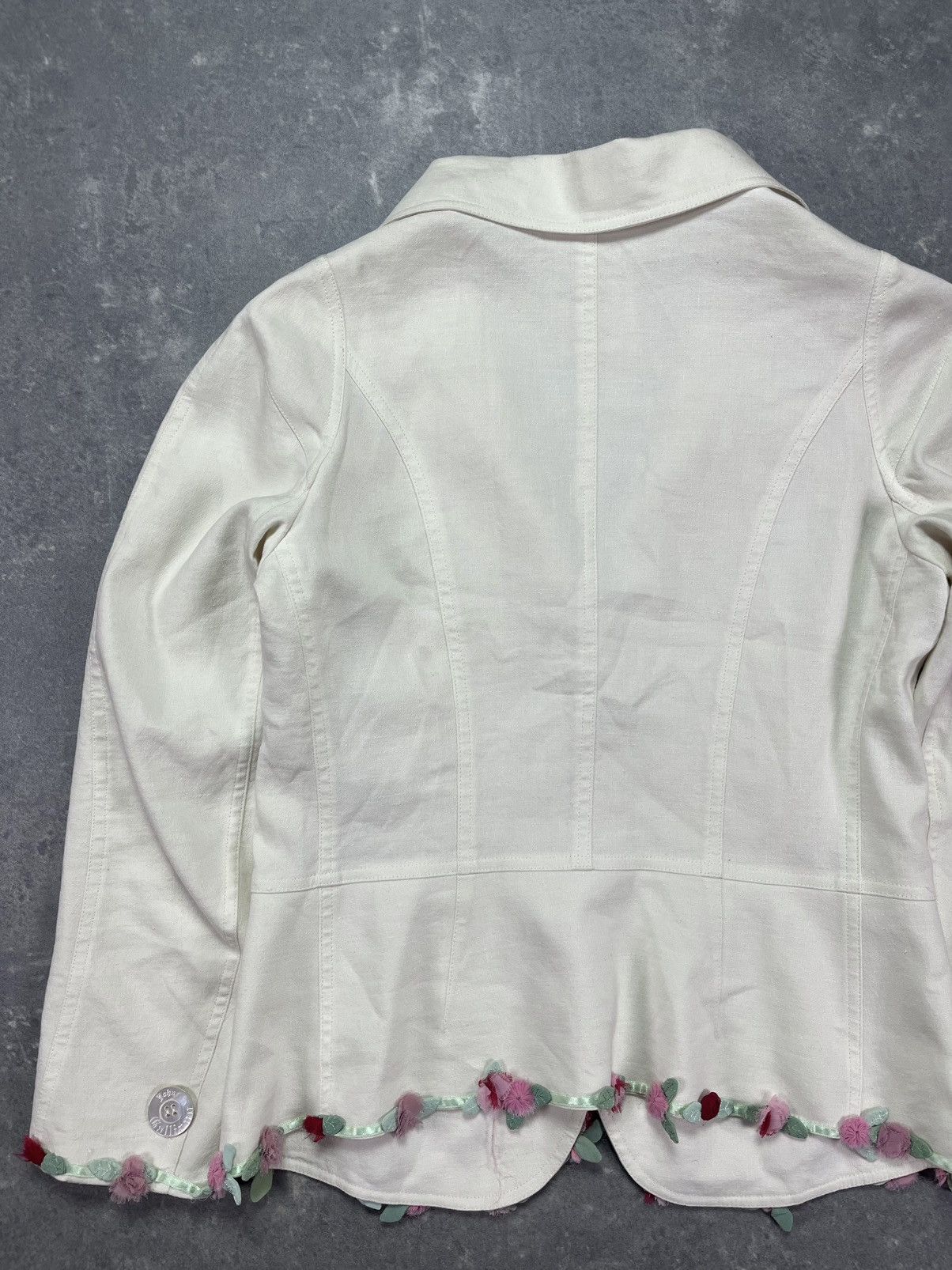 John Galliano 2005 John Galliano Flower-Trim Blazer Jacket 42 8 Size M / US 6-8 / IT 42-44 - 13 Thumbnail