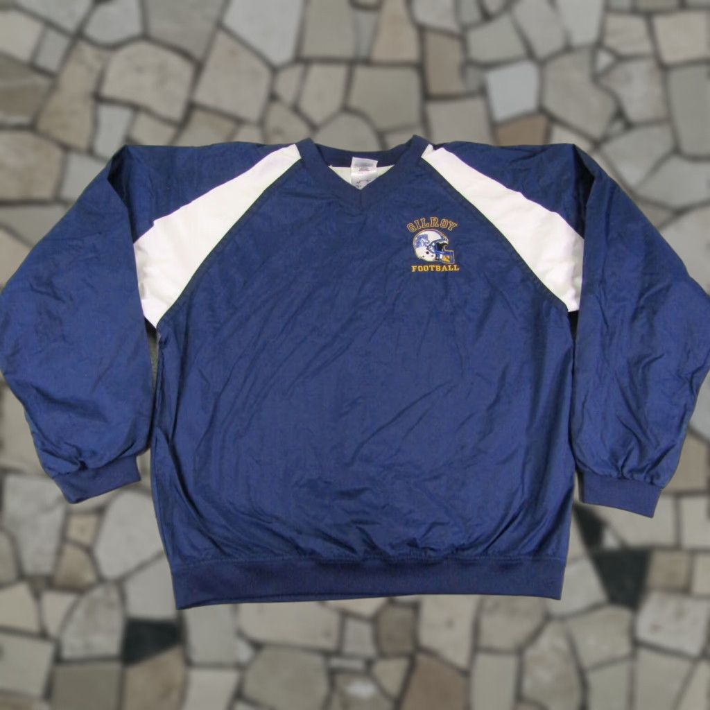 Adidas VINTAGE adidas Jacket Mens Large Windbreaker Light Lined Blue Football Logo Windproof Optional: Outdoor Sports Size US L / EU 52-54 / 3 - 1 Thumbnail