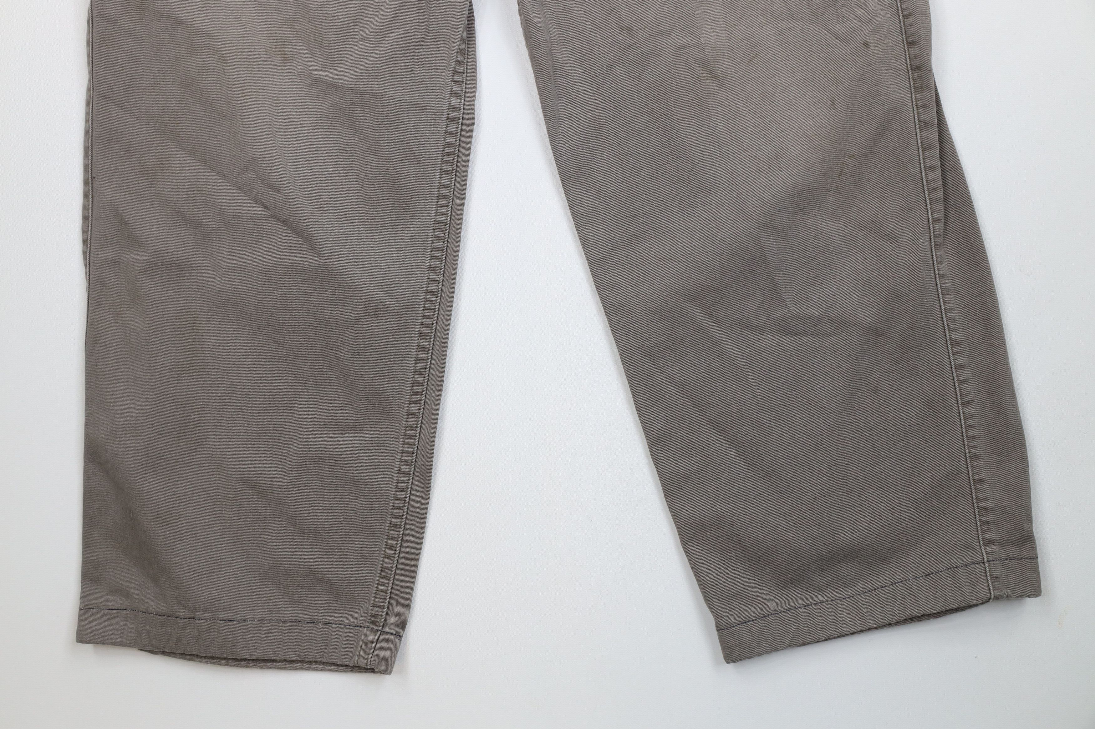 Levi's Vintage 90s Levis Baggy Wide Leg Dungaree Pants Gray Cotton Size US 34 / EU 50 - 4 Thumbnail