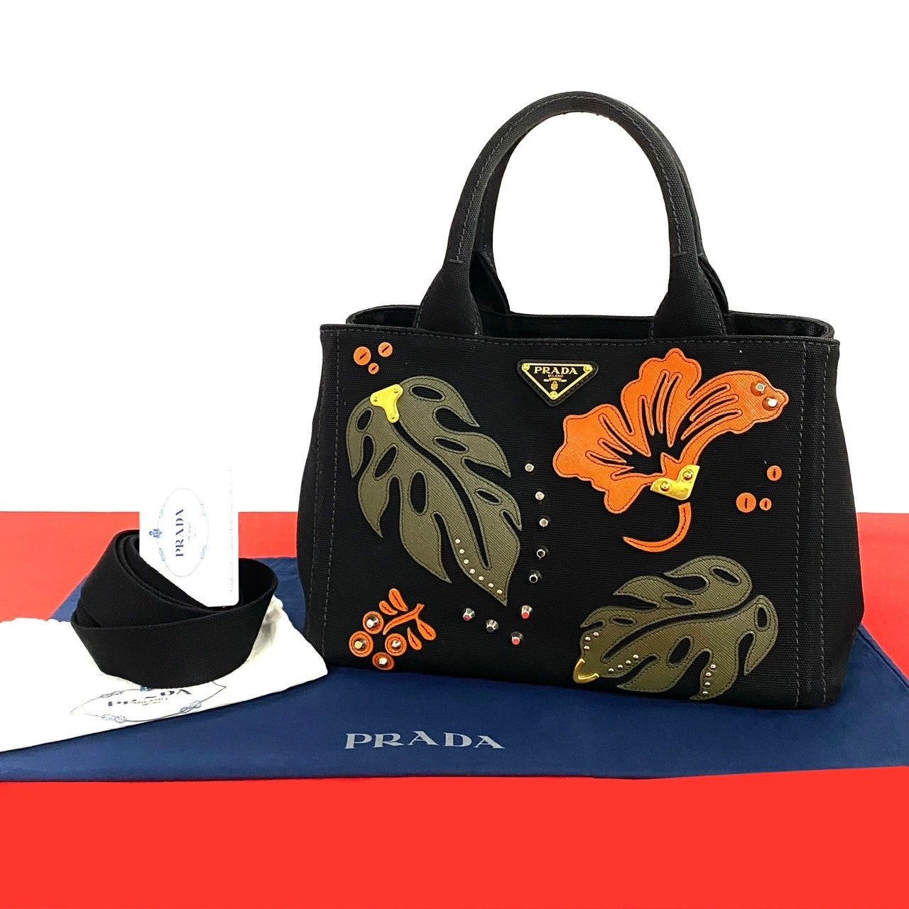 Prada Prada Shoulder Bag Black Leather Size ONE SIZE - 1 Thumbnail