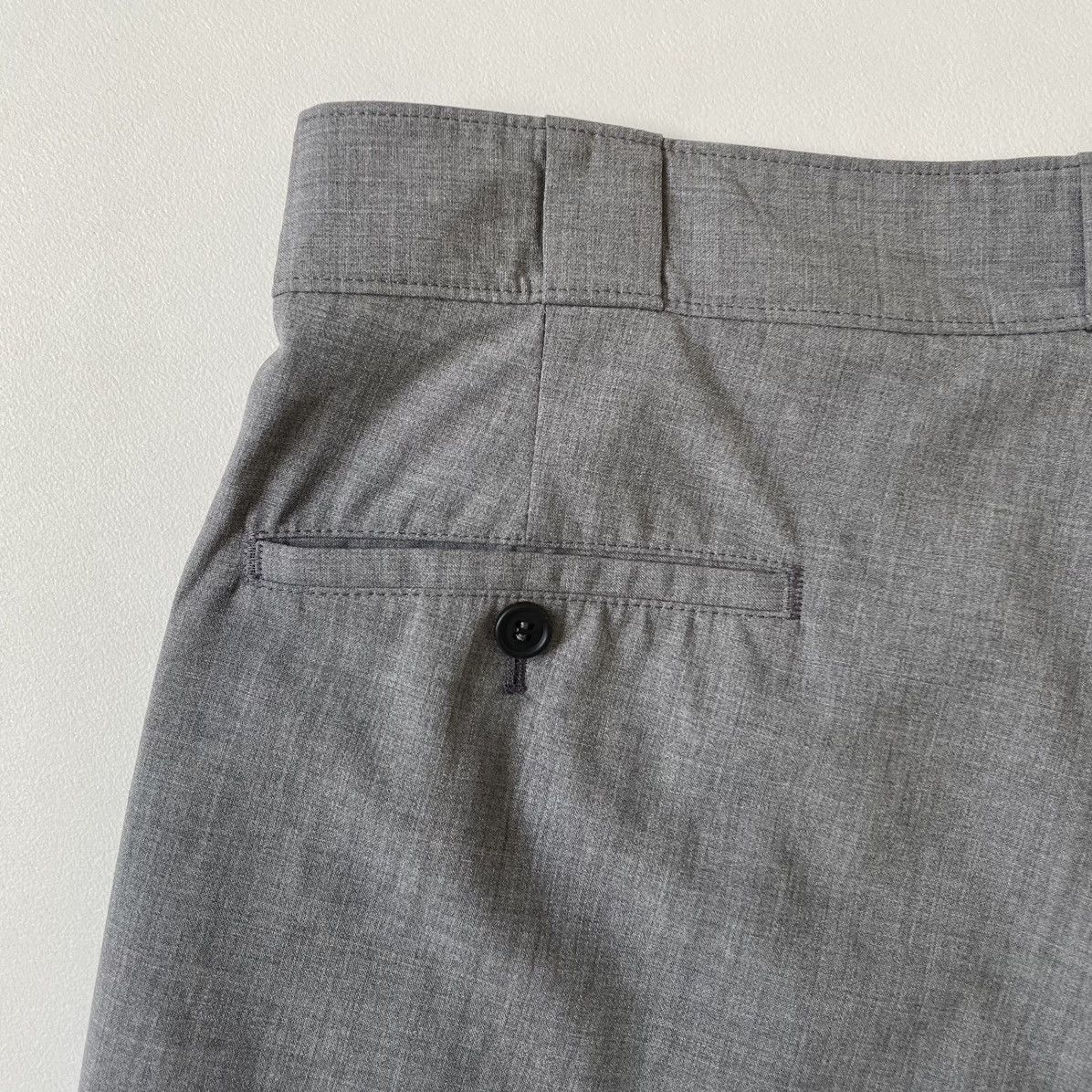 Prada S/S 24 Wide Leg Gray Wool ‘Work Pants’ Size US 34 / EU 50 - 13 Thumbnail