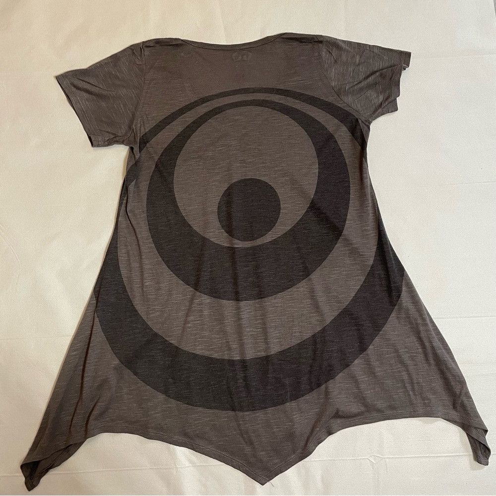 Other Go Couture Asymmetrical Hem Grey Short Sleeve V-Neck Tee Si Size L / US 10 / IT 46 - 8 Thumbnail
