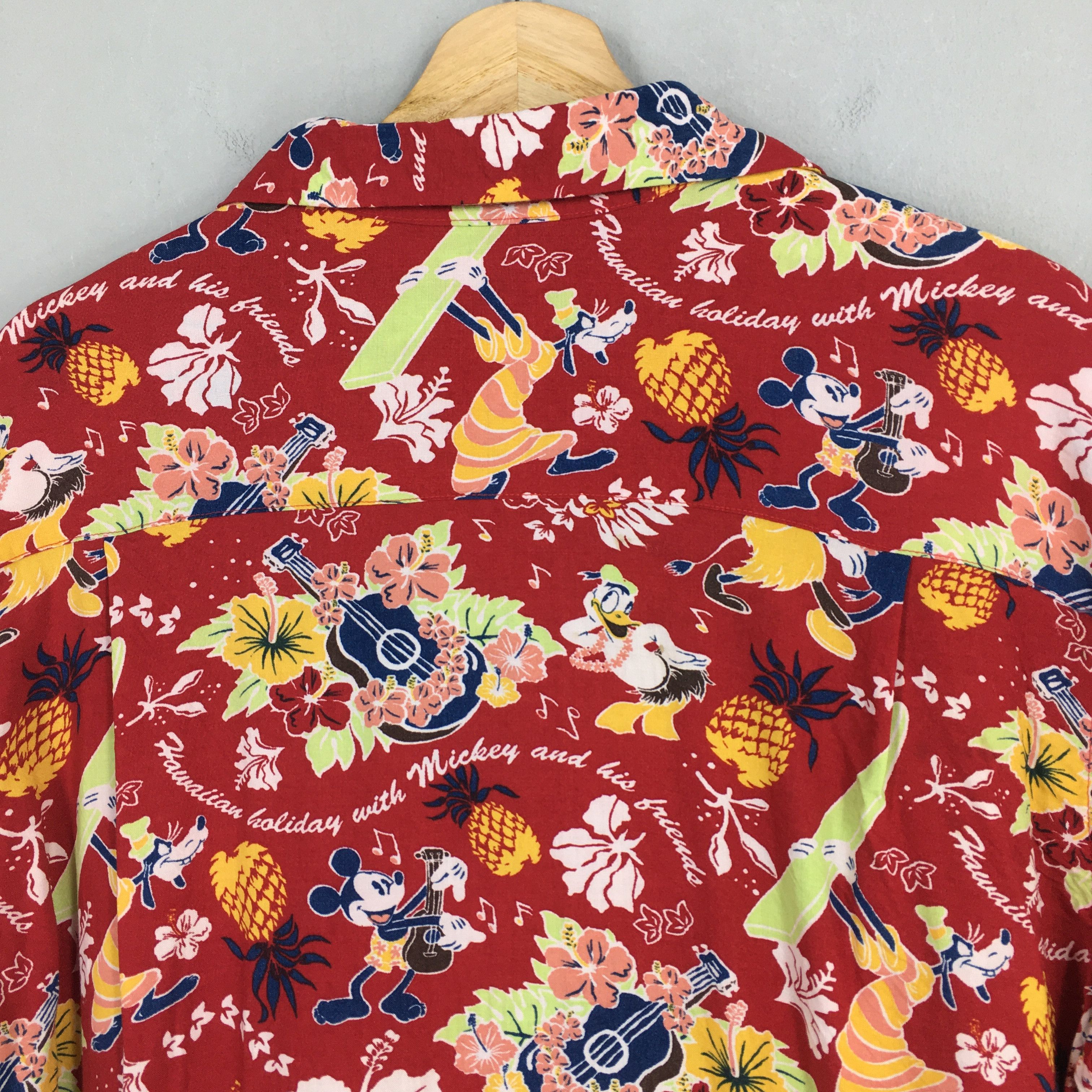 Disney Vintage 90's Hawaiian Mickey Mouse Aloha Tropical Shirt L Size US L / EU 52-54 / 3 - 8 Thumbnail
