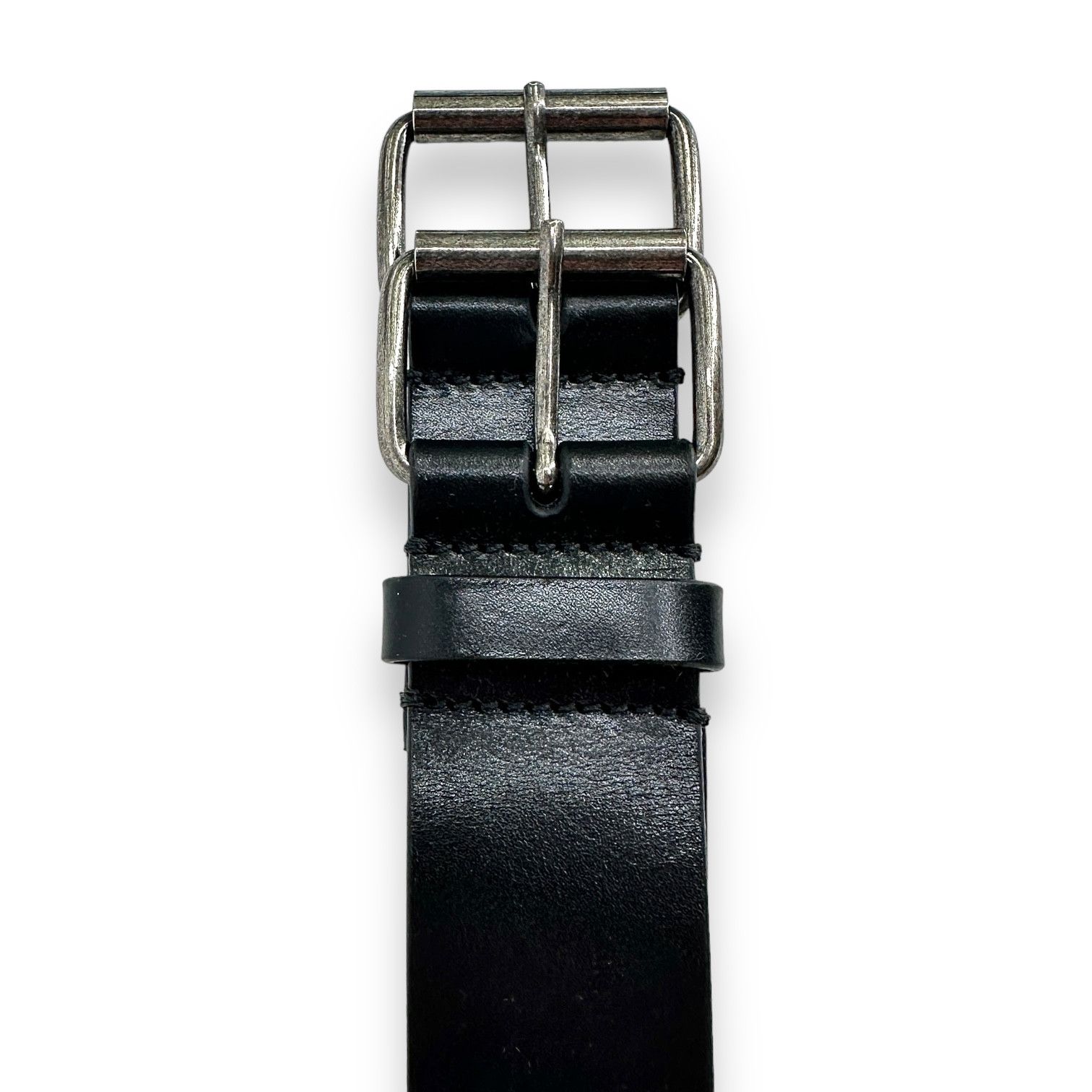 Ann Demeulemeester Black Double Buckle Leather Belt Size ONE SIZE - 2 Thumbnail