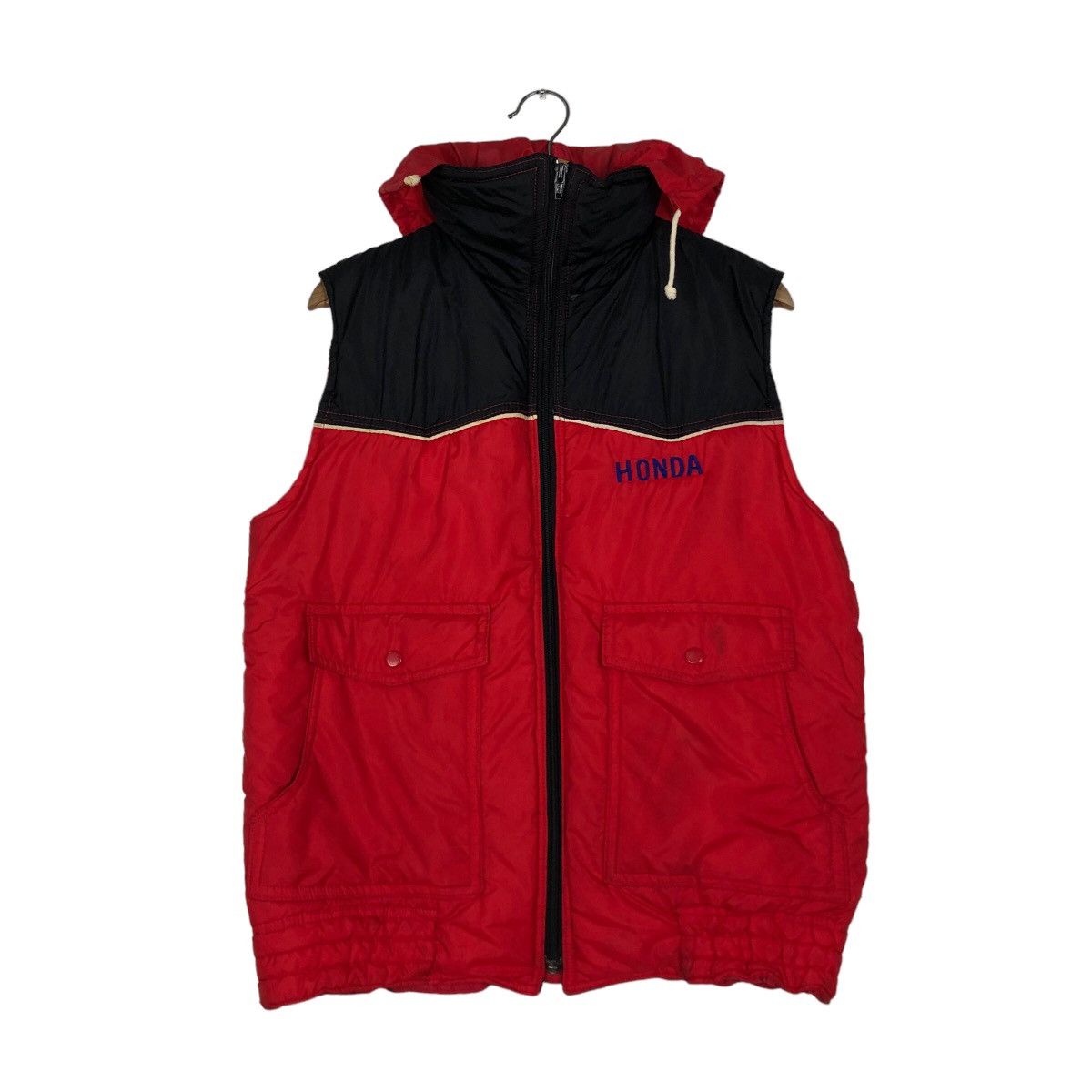 Honda 🔥Vintage Puffer Vest Racing Jacket Tank Top Honda Big Logo Size US L / EU 52-54 / 3 - 1 Thumbnail