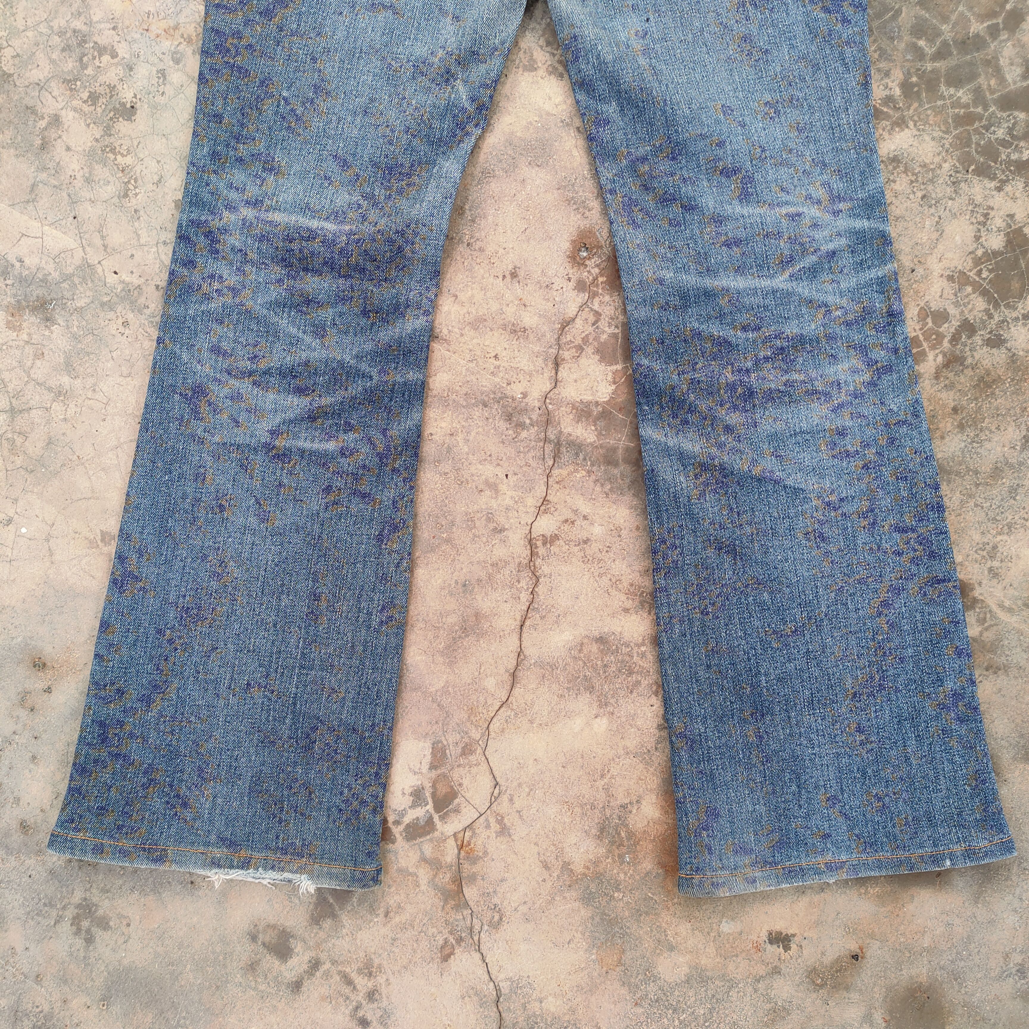 Japanese Brand Vtg ART Japan AE flare faded jeans denim pants Size US 29 - 9 Thumbnail