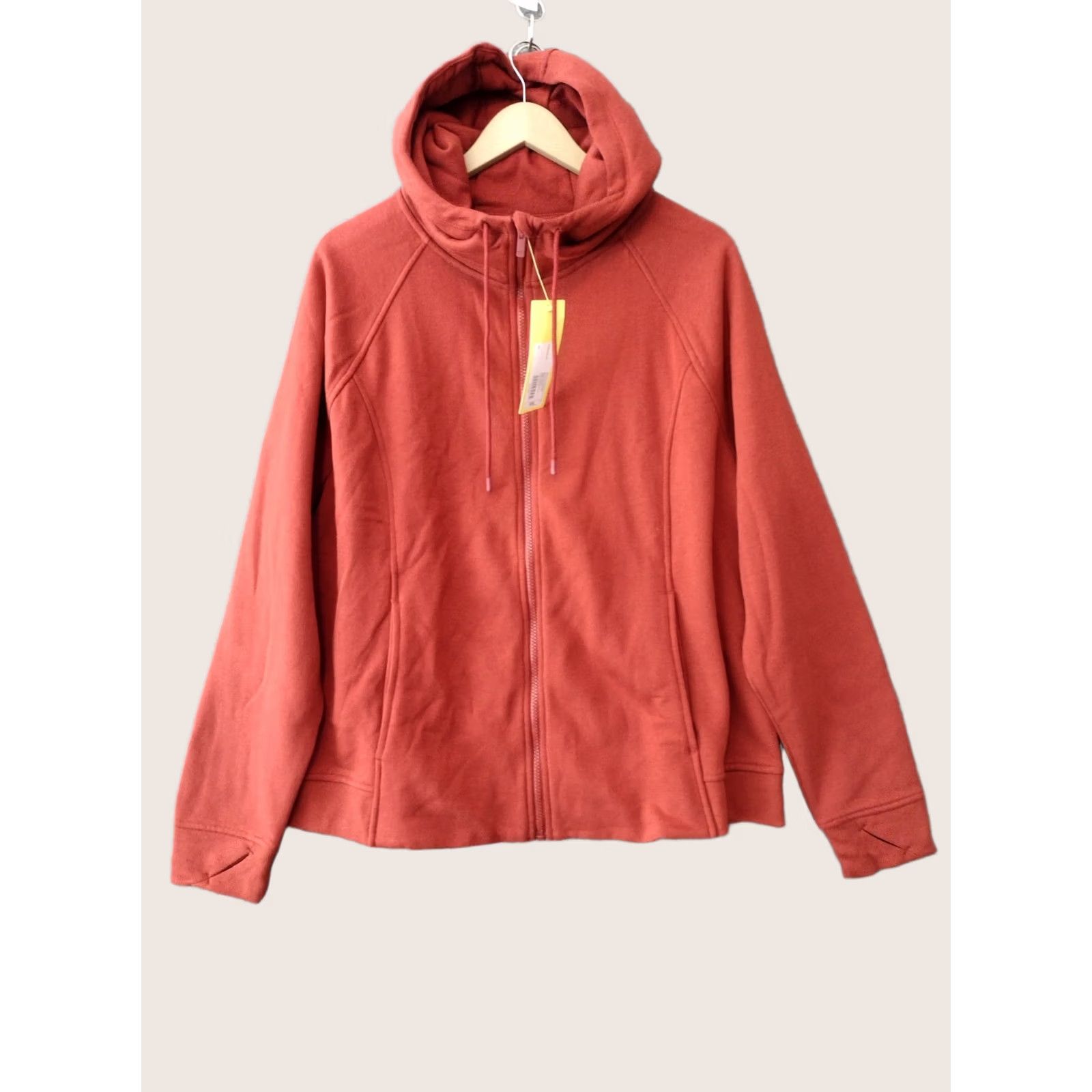 Vintage All in Motion Hooded Fleece Sweatshirt Women's Plus Size 2XL Red Full Zip Hooded Sweatshirt Activewear Size XXL / US 16-18 / IT 52-54 - 1 Thumbnail