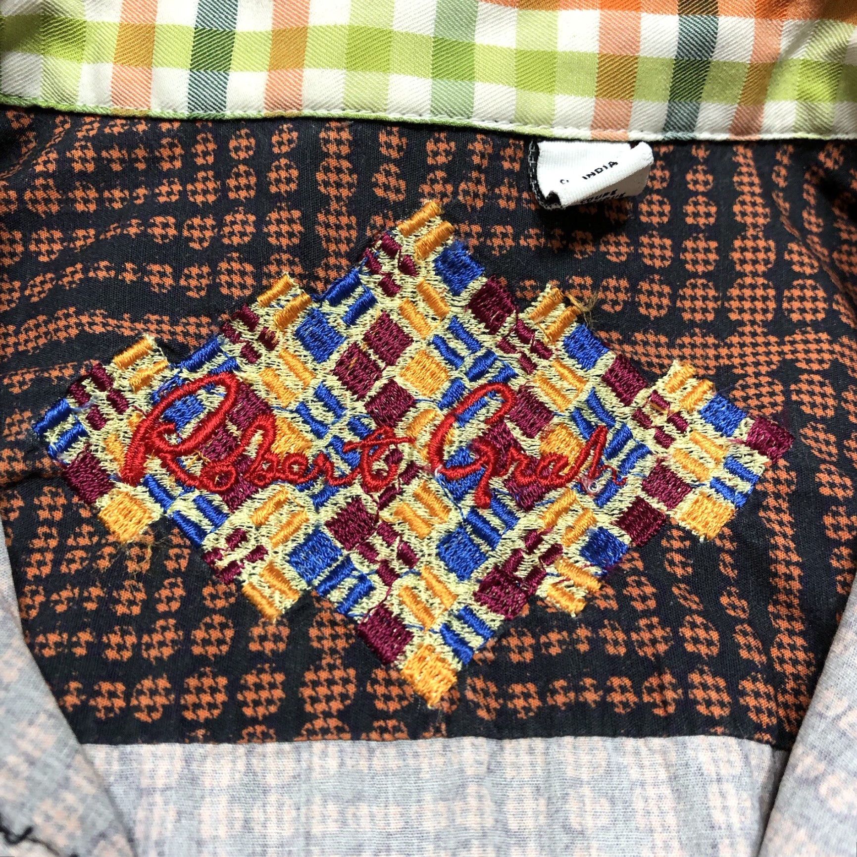 Robert Graham Robert Graham Shirt Mens M Orange Geometric Button-Up Classic Fit Long Sleeve Flip Cuff Button-Up Casual Mens Clothing Size US M / EU 48-50 / 2 - 4 Thumbnail