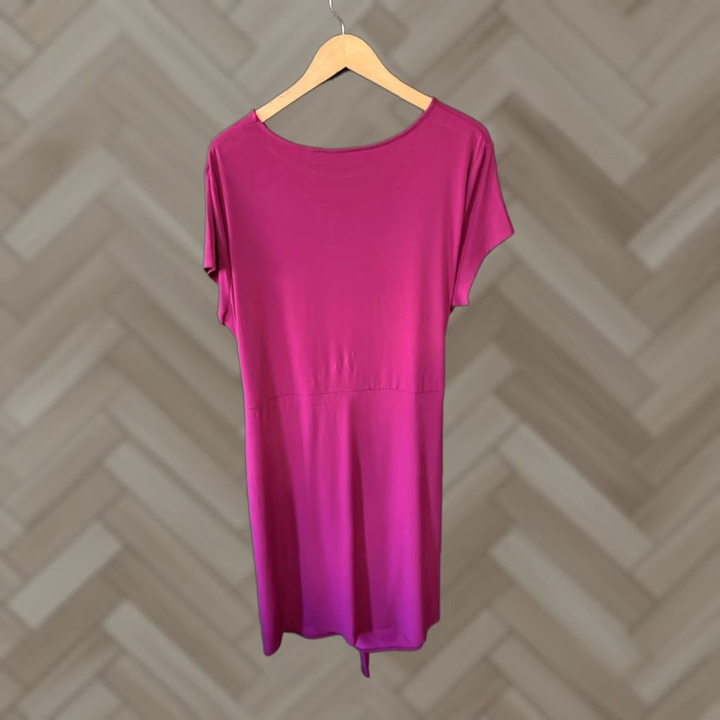 Vintage New York & Company Womens Pink Short Sleeve Long Slip Dress 2XL Size 40" / US 18 - 1 Thumbnail
