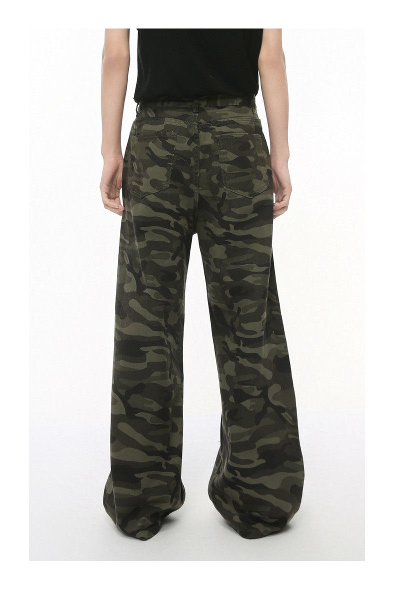 Japanese Brand American retro street camouflage straight wide-leg jeans y2k Size US 32 / EU 48 - 5 Thumbnail
