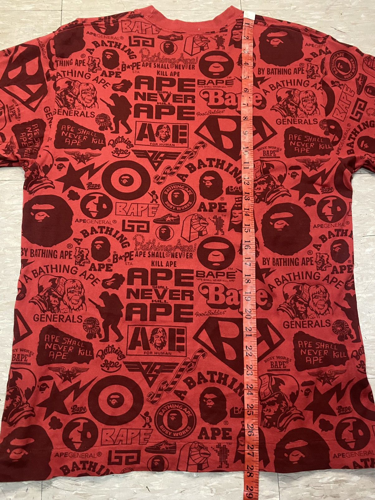 Bape Bape All Over Print T-shirt Size US M / EU 48-50 / 2 - 14 Thumbnail
