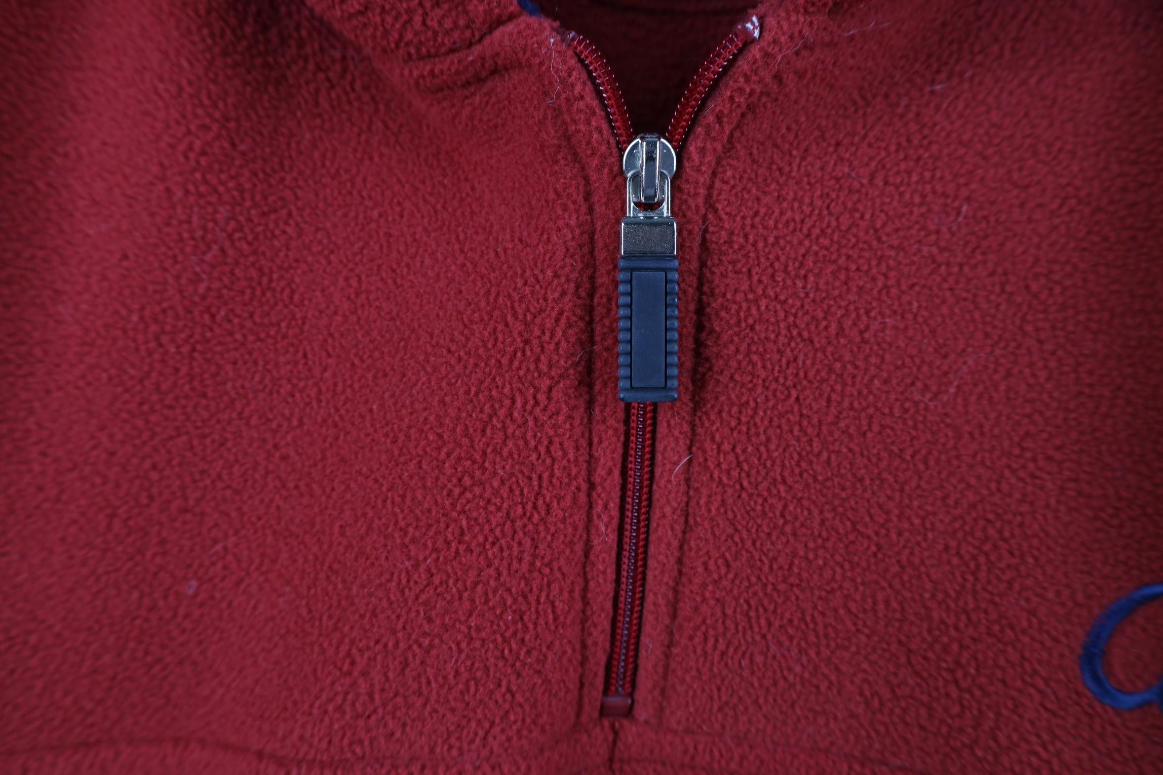 Cabelas Vintage 90s Cabelas 1/4 Zip Fleece Hoodie Sweatshirt Red Size US L / EU 52-54 / 3 - 7 Thumbnail