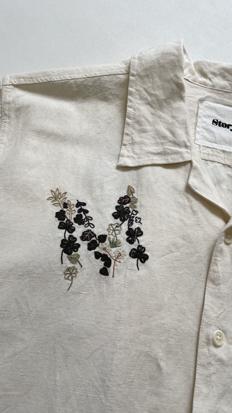 Story Mfg. S/S 25 ‘Clover Embroidery’ Greatful Shirt Size US M / EU 48-50 / 2 - 4 Thumbnail