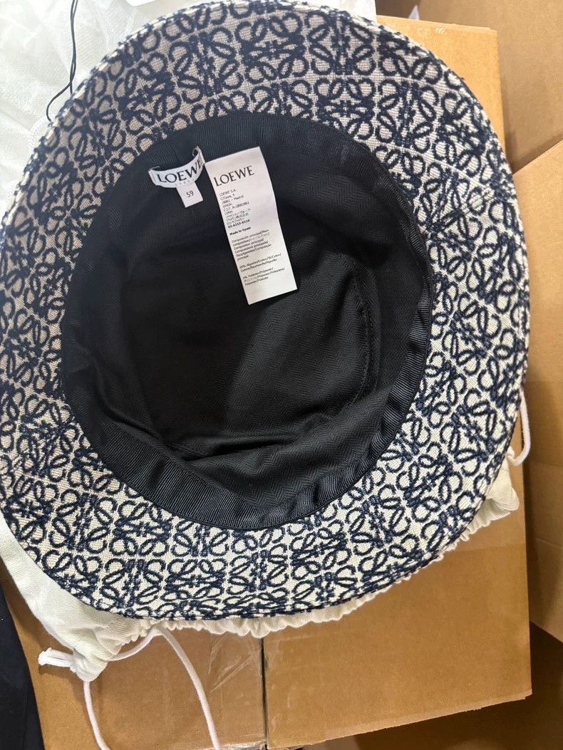 Loewe LOEWE size 59 Bucket hat with embroidered jacquard logo, ca Size ONE SIZE - 4 Thumbnail
