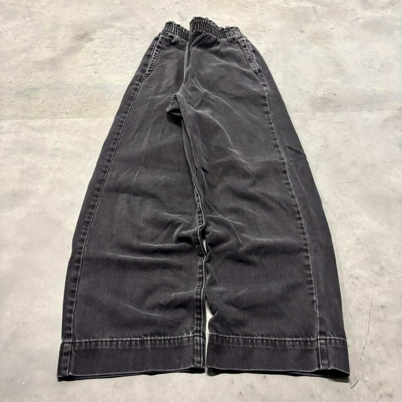Japanese Brand × Vintage Crazy Vintage Y2K/2000s Faded Black Skater Pants! Size US 29 - 3 Thumbnail