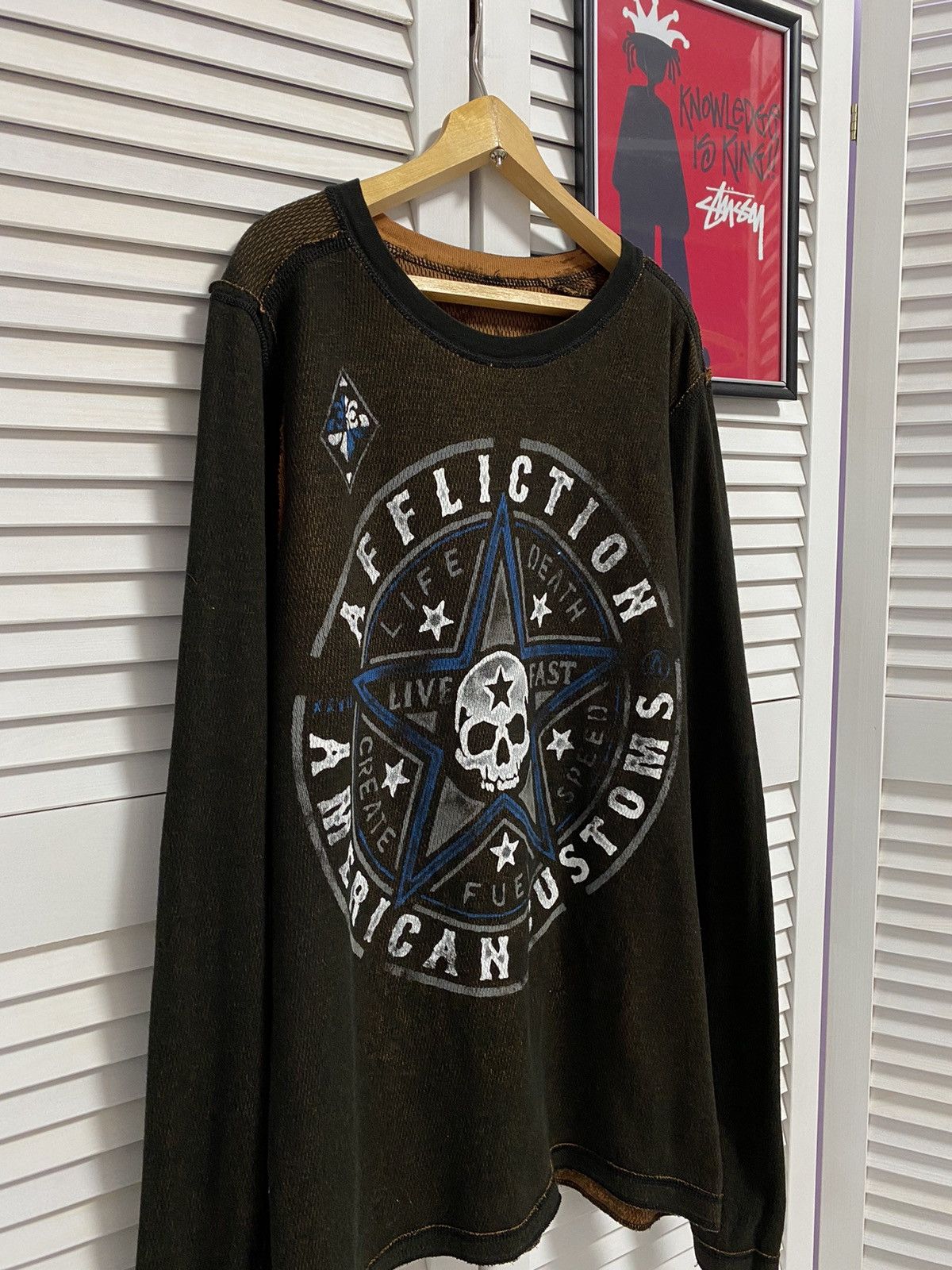 Affliction Shirt Long Sleeve Affliction Reversible Thermal Gothic Size US M / EU 48-50 / 2 - 8 Thumbnail