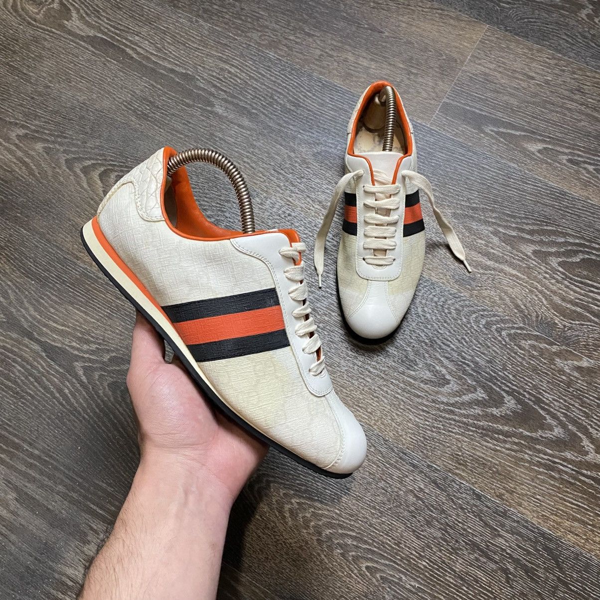 Gucci GUCCI Sneakers Leather GG Monogram Canvas Guccisima Size US 7.5 / IT 37.5 - 1 Thumbnail
