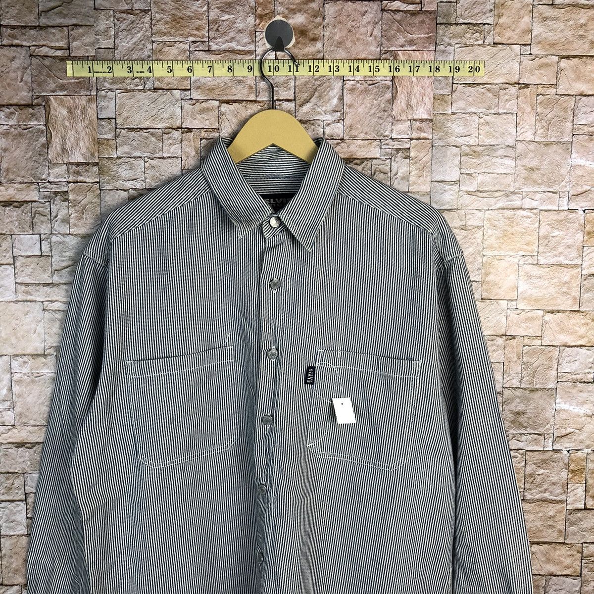 Vintage Elevis Presley Stripe Grey #A398 Size US M / EU 48-50 / 2 - 2 Thumbnail