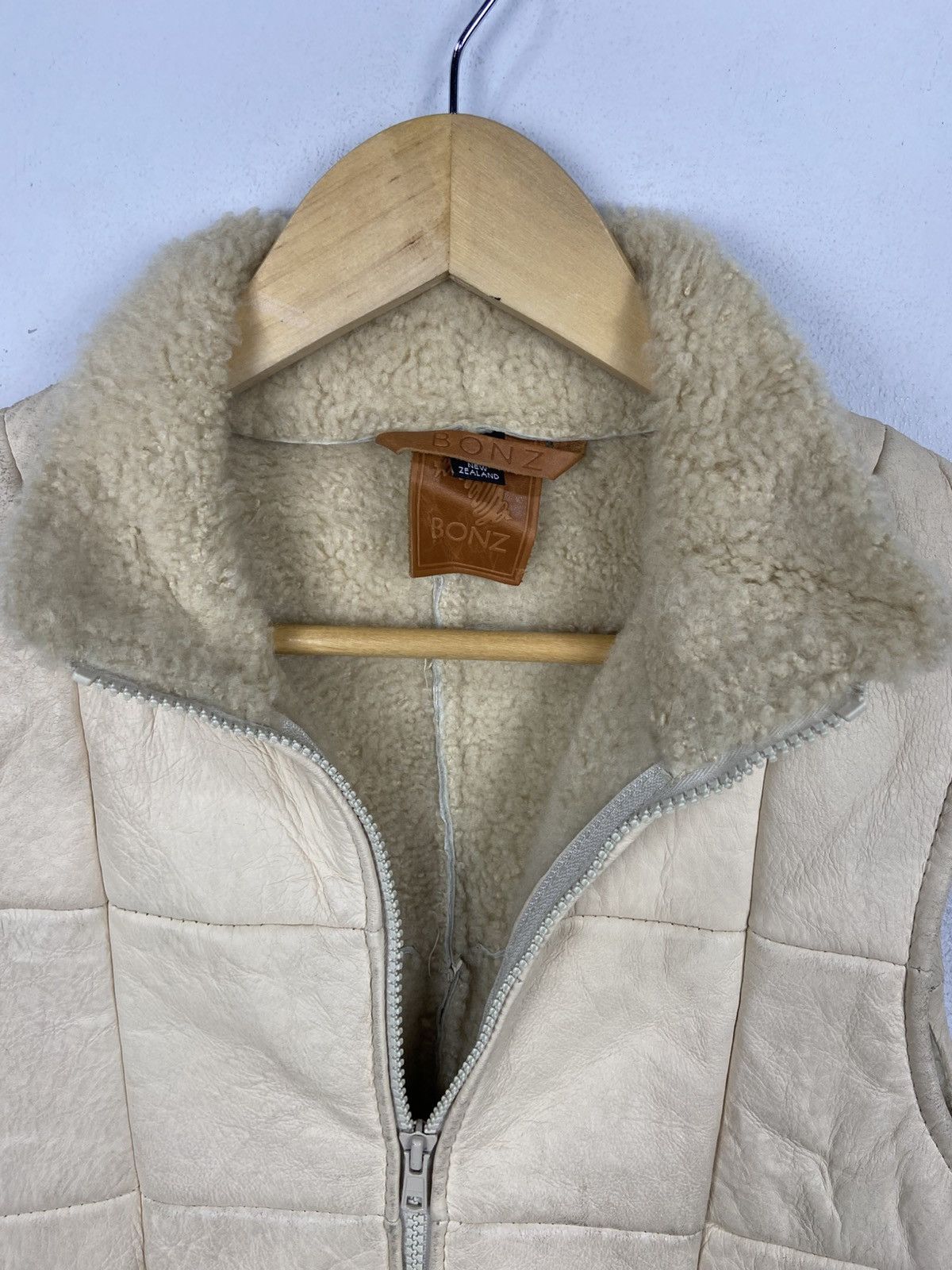 Leather × Vintage VINTAGE BONZ ORIGINAL LAMB SHEARLING VEST Size US XS / EU 42 / 0 - 4 Thumbnail
