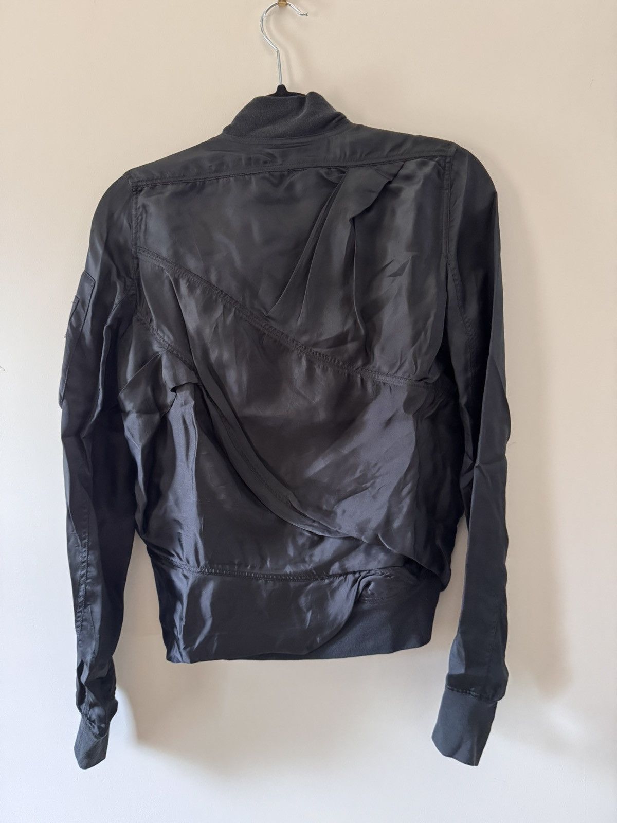 Rick Owens Rick Owens SS16 “Cyclops” Draped Flight Jacket in Cupro Size S / US 4 / IT 40 - 2 Thumbnail