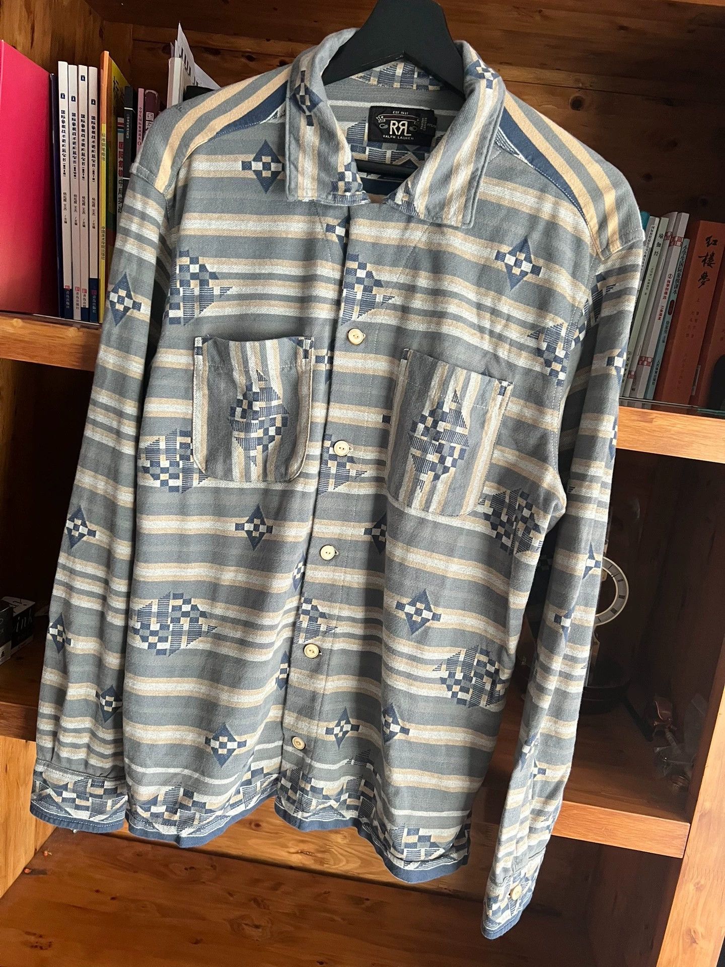 RRL Ralph Lauren RRL Double RL India Jacquard Camping L/S Shirt M Like New Size US M / EU 48-50 / 2 - 3 Thumbnail