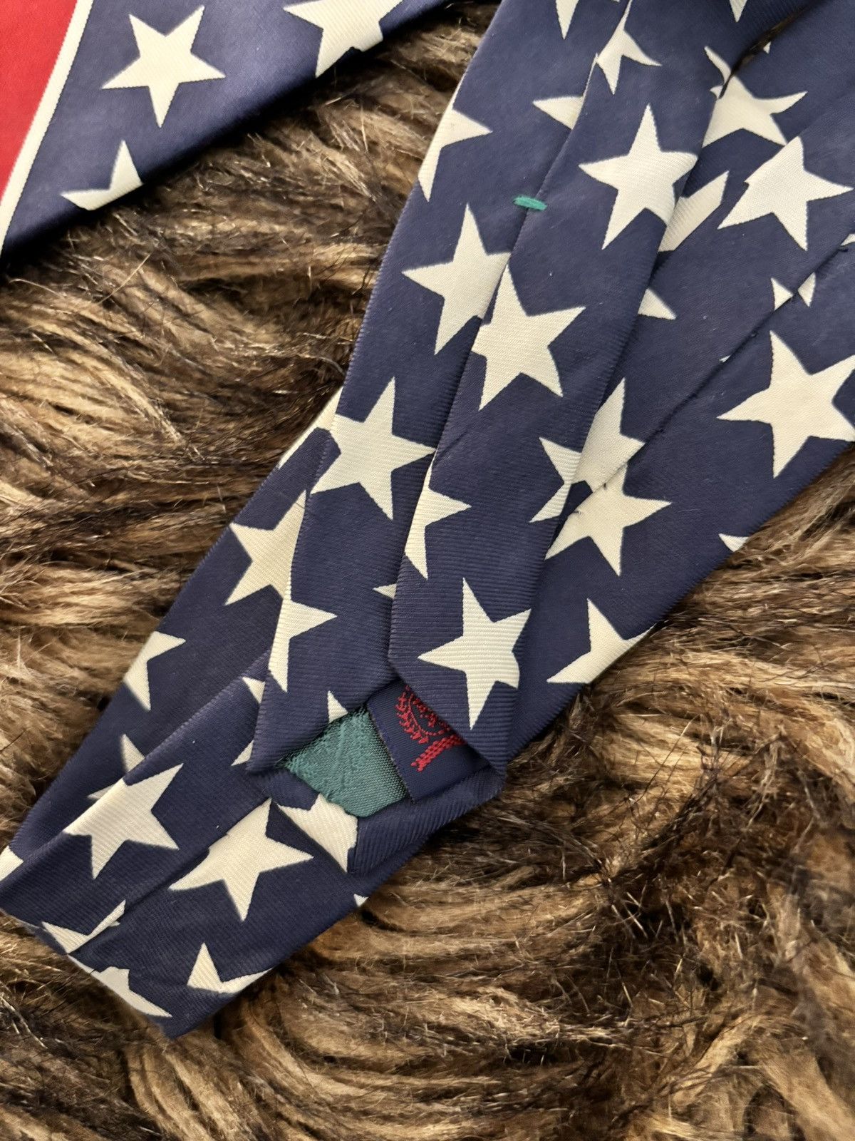 Tommy Hilfiger Vintage Tommy Hilfiger USA Flag Silk Tie (Deadstock) Size ONE SIZE - 3 Thumbnail
