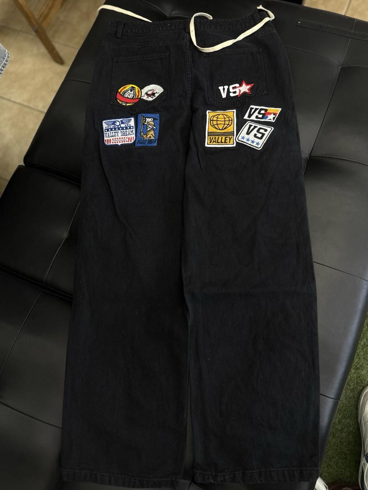 Vale Valley Baggy Patchwork Denim Black Jeans Size 30 (NEW) Size US 30 / EU 46 - 11 Thumbnail