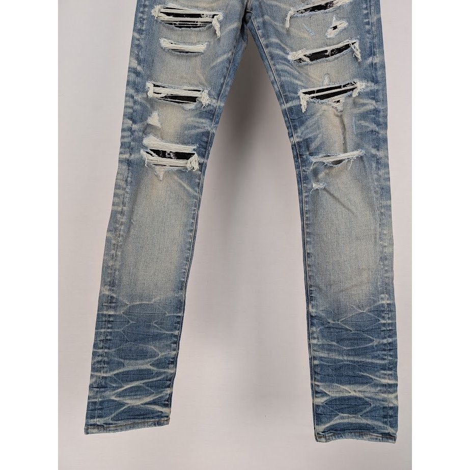 Amiri o1rshd1 Sequin Thrasher Jeans in Vintage Indigo Size US 33 - 4 Thumbnail