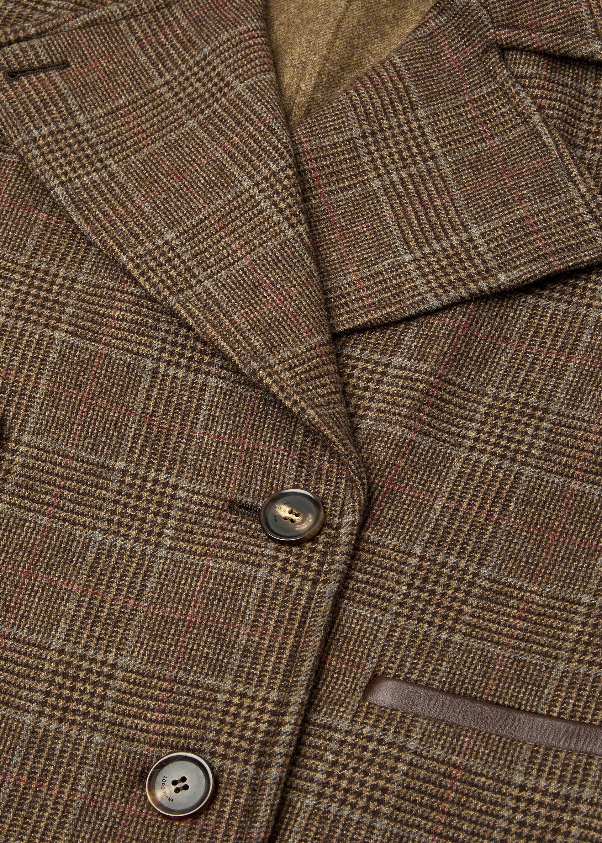 Loro Piana os11x0426 FRW1009 Hany Blouson Jacket in Tundra Check Size L / US 10 / IT 46 - 7 Thumbnail