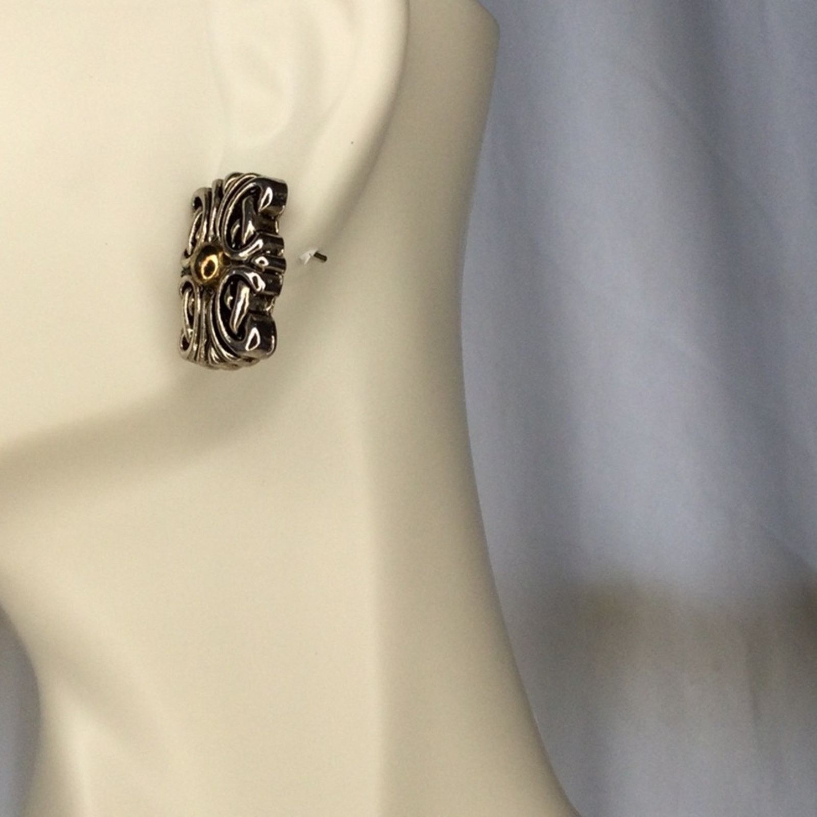 Other Celtic Knot Silver Tone & Bronze Vintage 1980's Earrings Size ONE SIZE - 5 Thumbnail