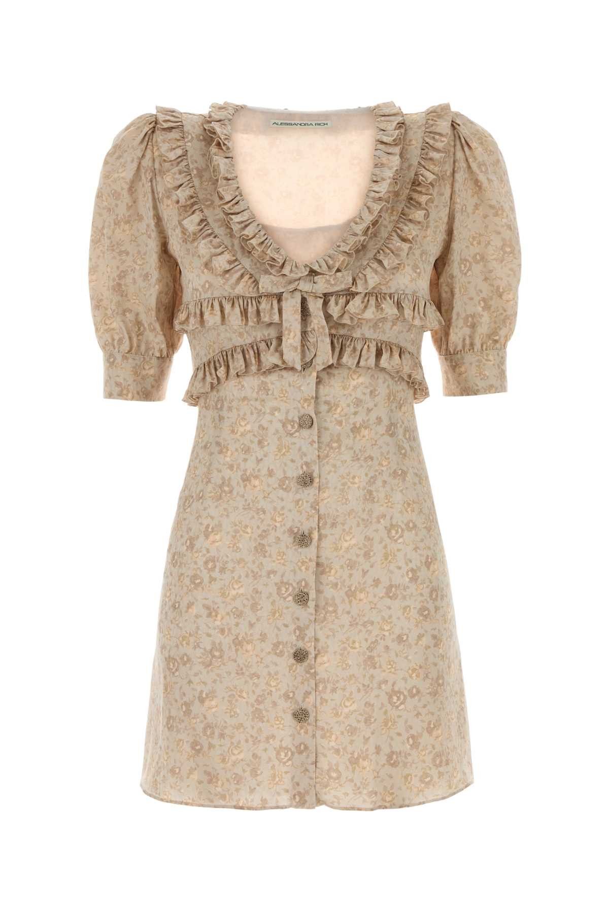 Alessandra Rich Printed Satin Mini Dress Size XS / US 0-2 / IT 36-38 - 1 Thumbnail
