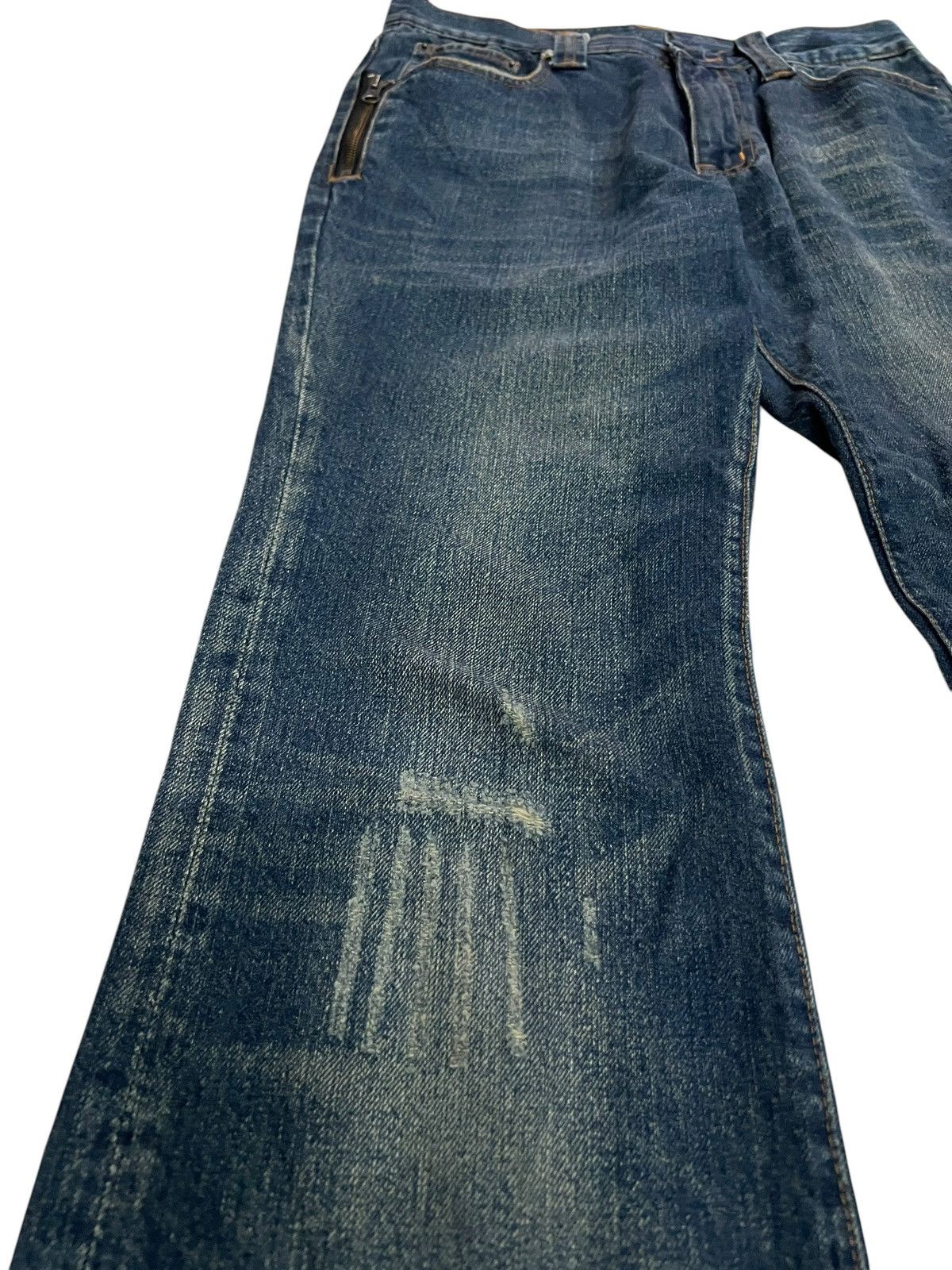 If Six Was Nine × Japanese Brand × Seditionaries 🌈90s style m.f.editorial Flare Mud Wash Jean Japan Size US 31 - 5 Thumbnail