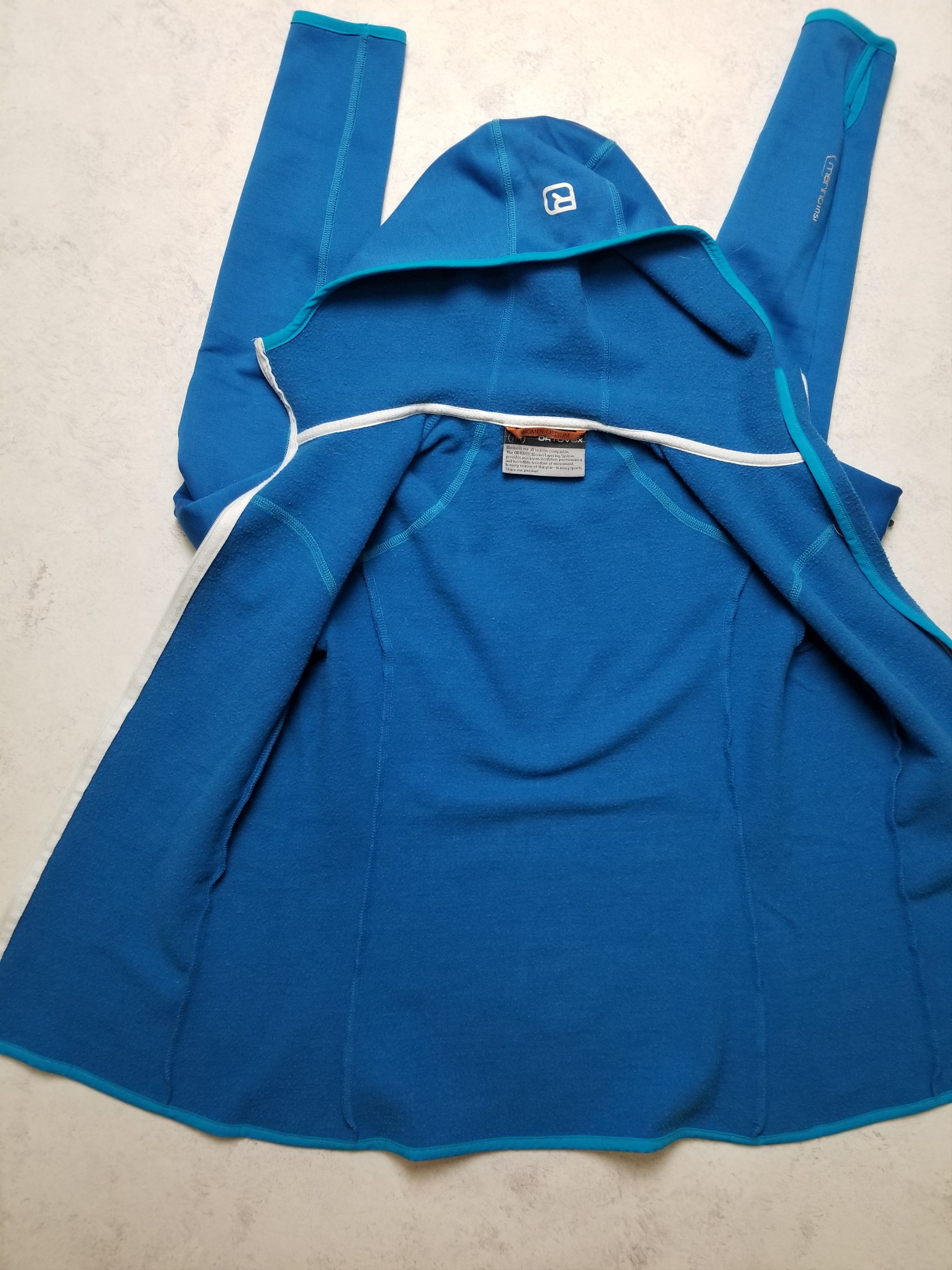ORTOVOX Merino Wool Full Zip Hooded Fleece Hiking Track Jacket Size M / US 6-8 / IT 42-44 - 7 Thumbnail