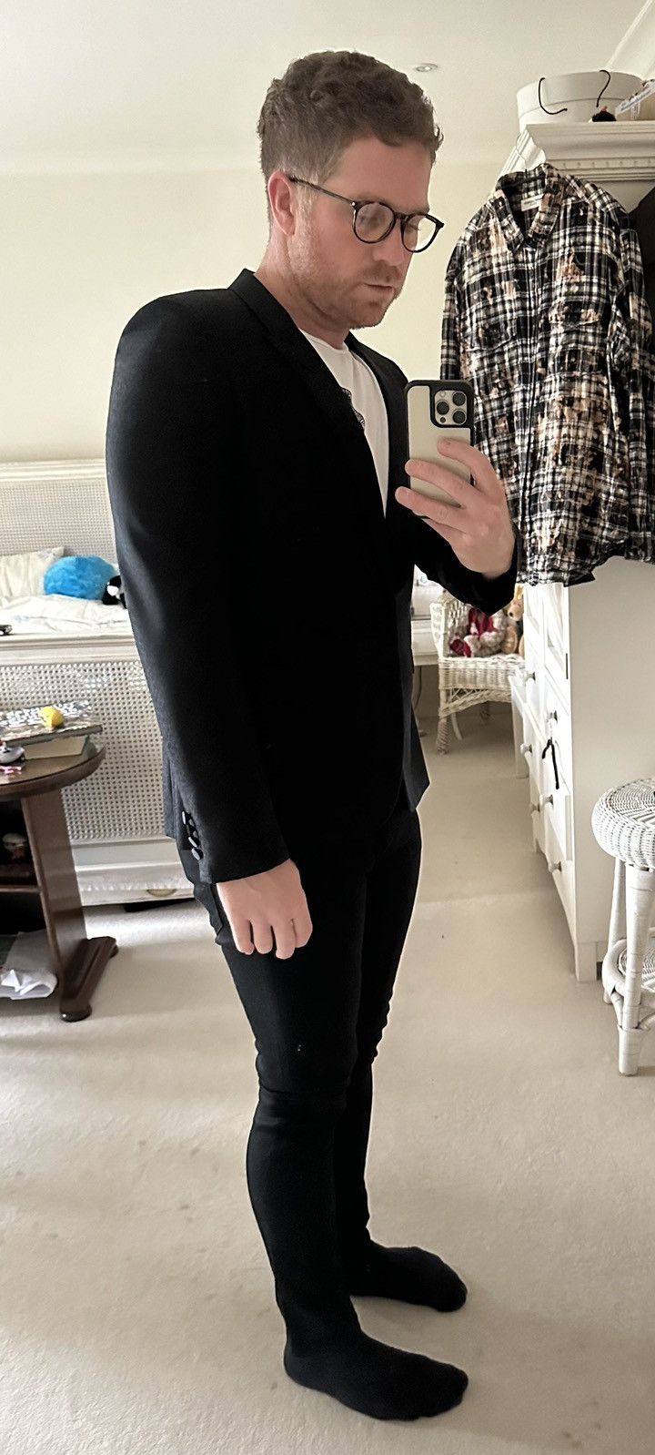 Saint Laurent Paris Grail Saint Laurent FW14 babycat tuxedo jacket le smoking 52 Size 40R - 5 Thumbnail