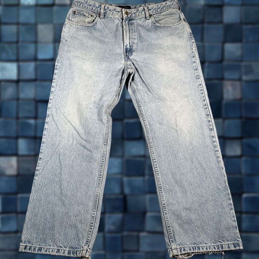 Van Heusen Van Heusen Jeans Mens 36x29 Light Wash Straight Leg 100% Cotton Zip Fly 90s Size US 36 / EU 52 - 1 Thumbnail