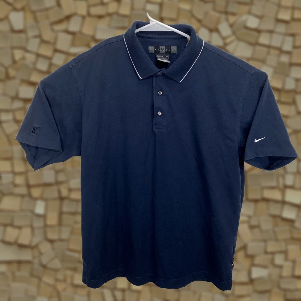 Nike Nike Golf Polo Shirt Short Sleeve Mens Dri-Fit Navy Blue M Regular Size US M / EU 48-50 / 2 - 1 Thumbnail