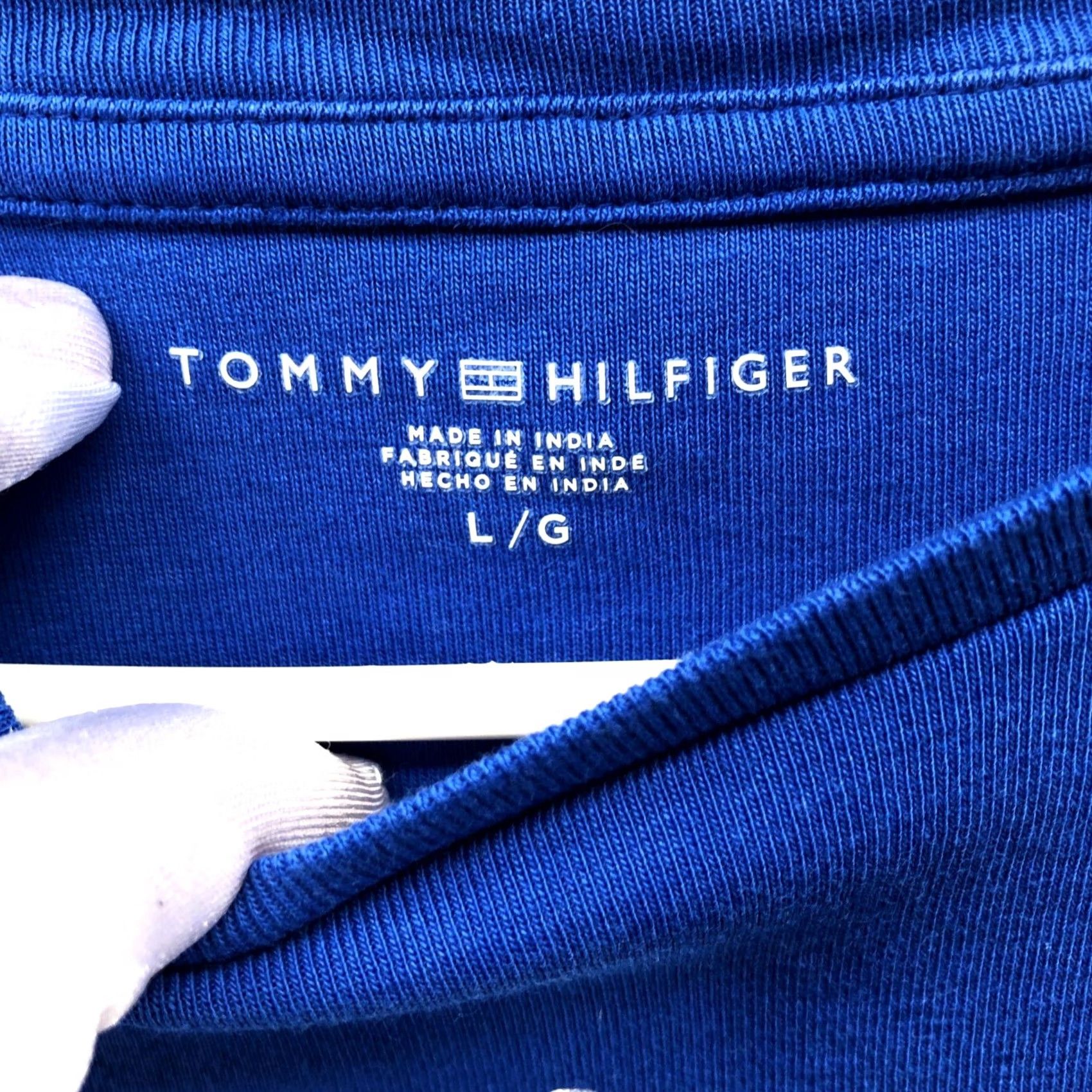 Tommy Hilfiger VINTAGE Tommy Hilfiger Essential T-Shirt Womens L Royal Blue Short Sleeve Crewneck Size L / US 10 / IT 46 - 5 Thumbnail