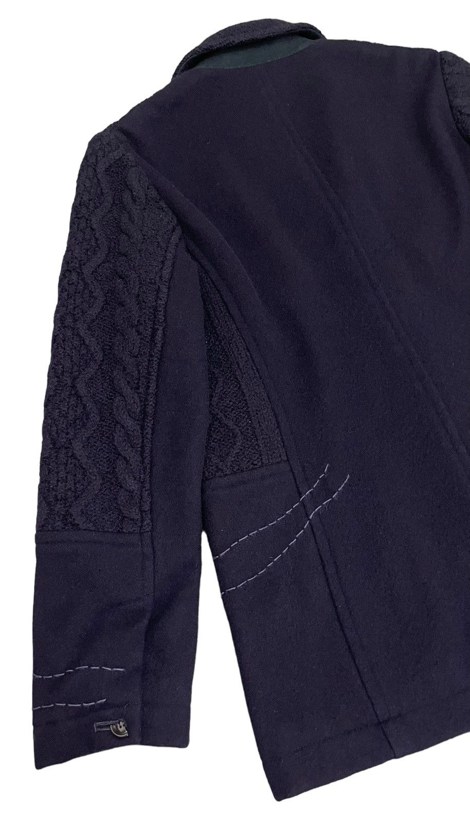 Blue Blue Japan Vintage Blue Blue Wool Blend Knit Jacket Size US M / EU 48-50 / 2 - 7 Thumbnail