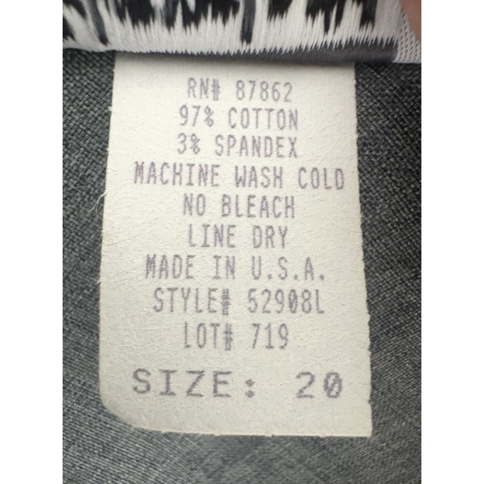 Vintage VINTAGE Cleveland Street Women's Midi A-Line Skirt Size 20 Gray Cotton Spandex Indonesia Size 42" / US 20 - 6 Thumbnail