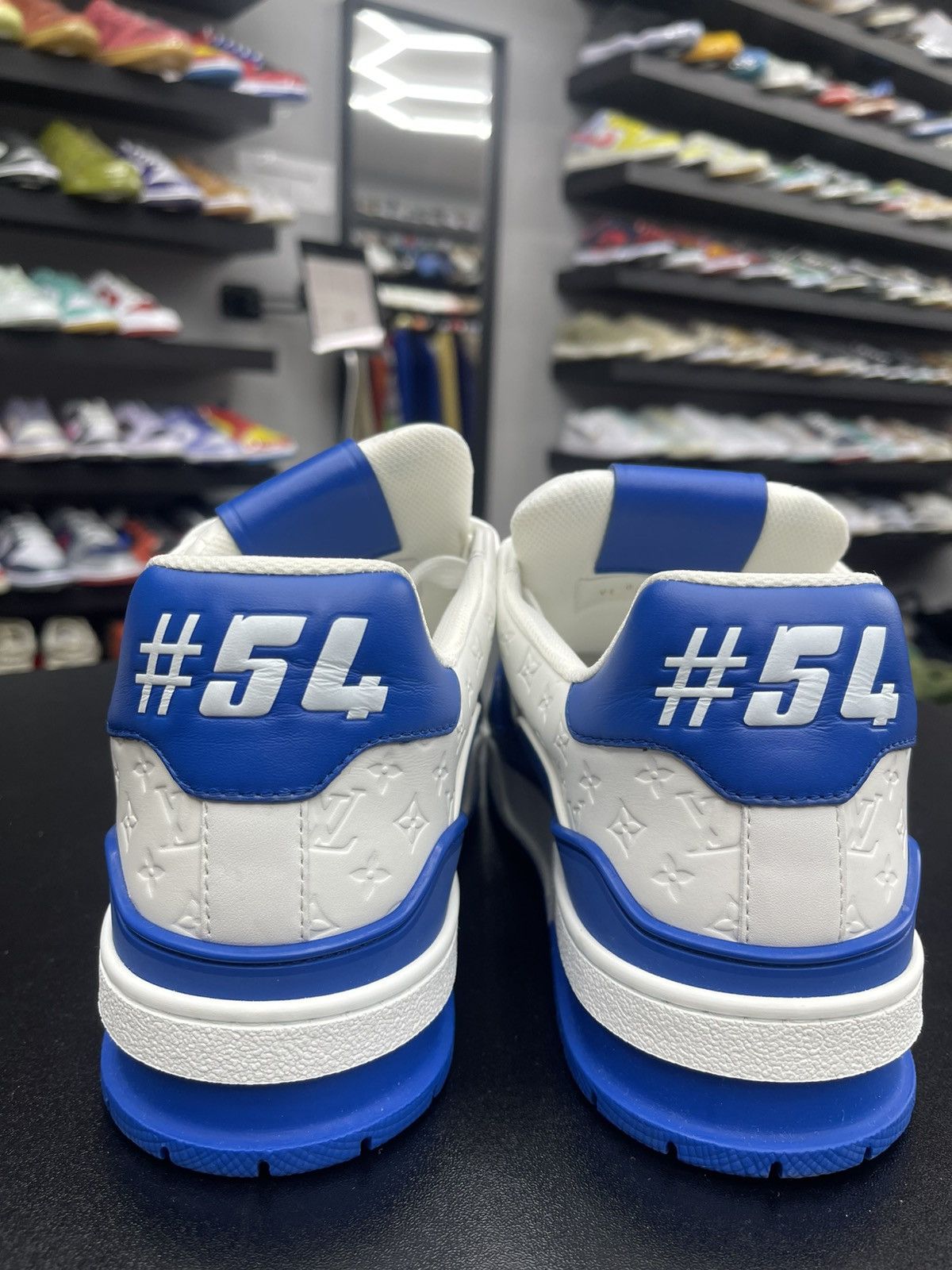 Louis Vuitton Size 7.5US/6.5LV Louis Vuitton Blue LV Monogram Trainer Size US 6.5 / EU 39-40 - 4 Thumbnail