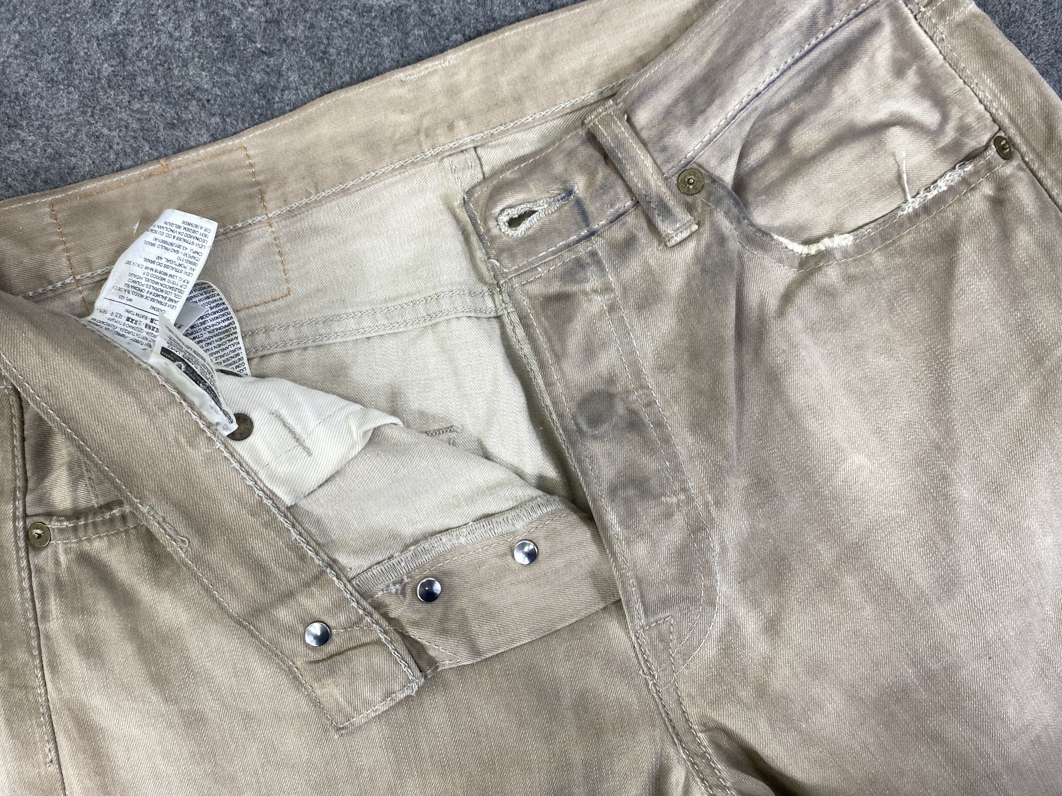 Levi's Dirty Khaki Vintage Levis 501 Jeans 30x25.5 - JN3180 Size US 30 / EU 46 - 7 Thumbnail