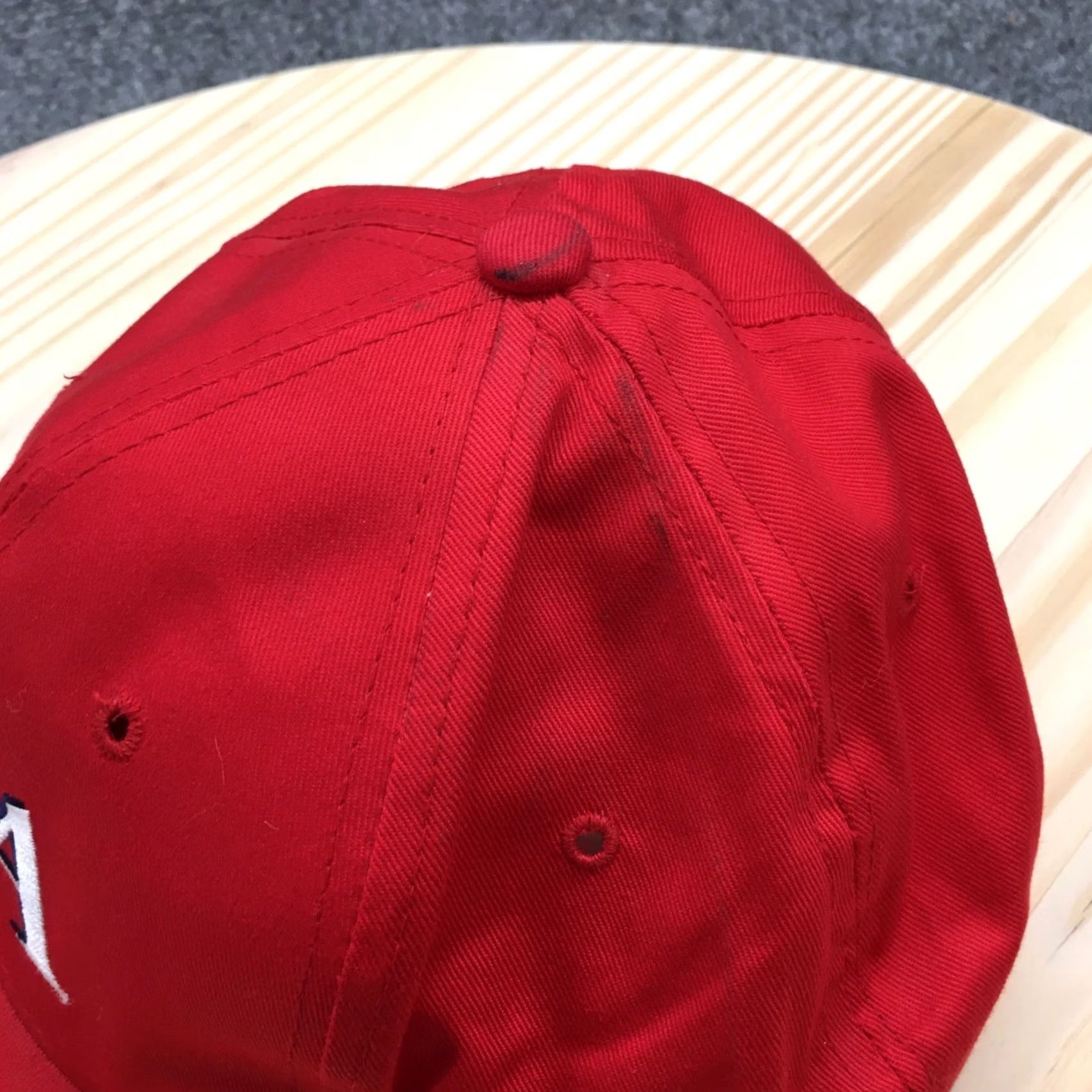 Vintage United States Trucker Hat Mens Red OS Curved Brim Embroidered Logo Size ONE SIZE - 5 Thumbnail