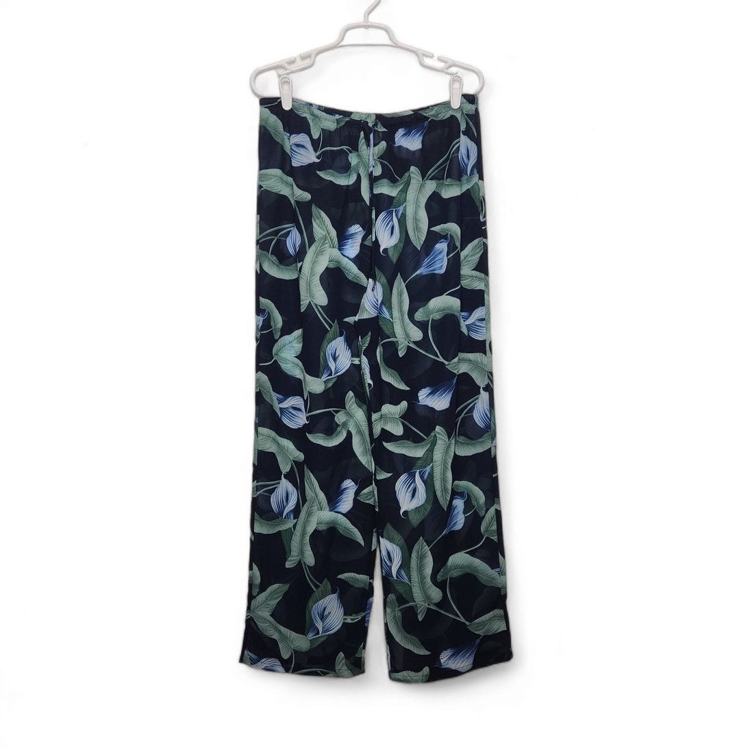 Tommy Bahama Vintage Tommy Bahama Sheer Thin Hawaiian Womens Pants Flower Size 33" - 1 Thumbnail