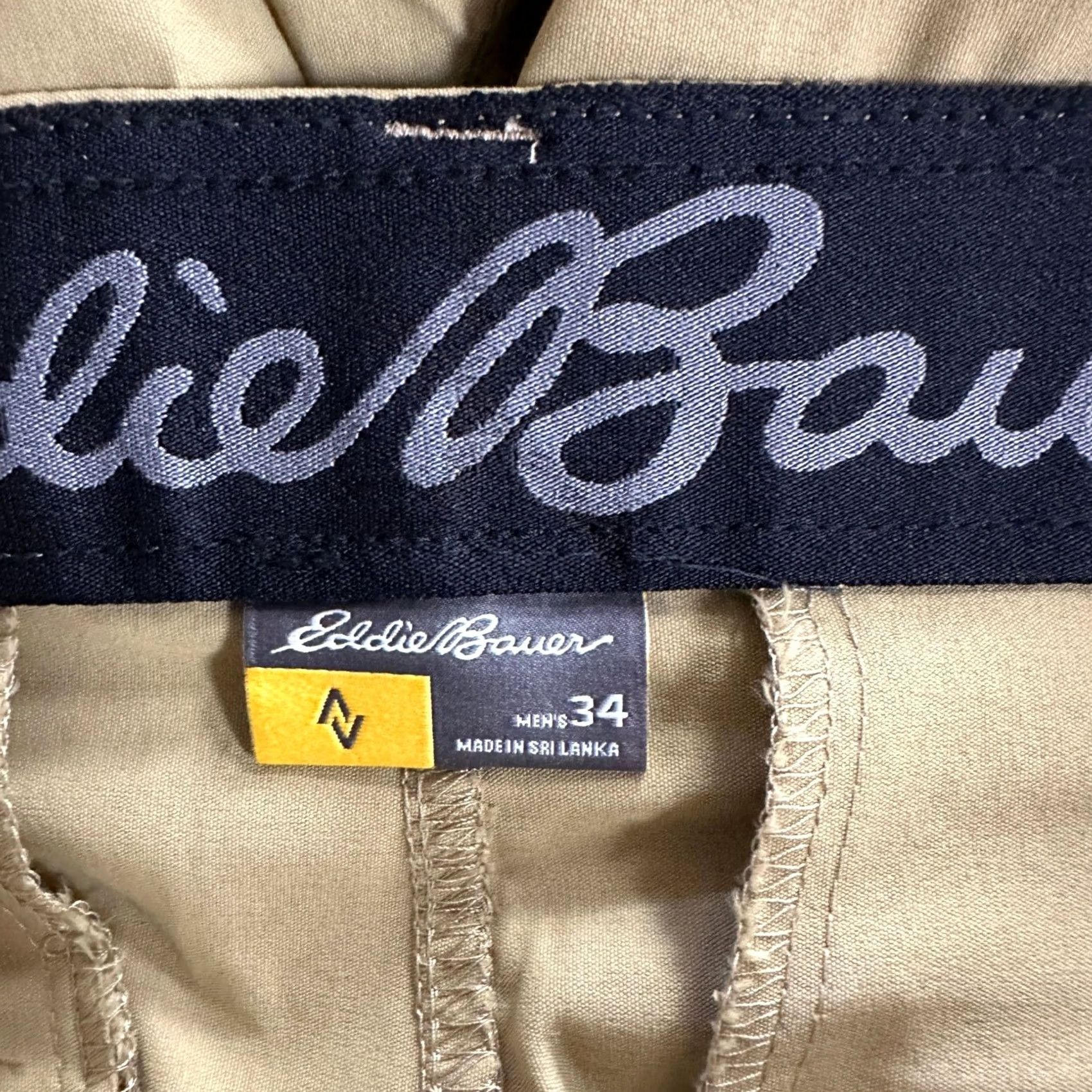 Eddie Bauer Eddie Bauer Men Cargo Hiking Pants 34 Tan Flat Front Straight Leg Jogger Stretch Cargo Hiking Pants Mens 34 Brown Size US 34 / EU 50 - 4 Thumbnail