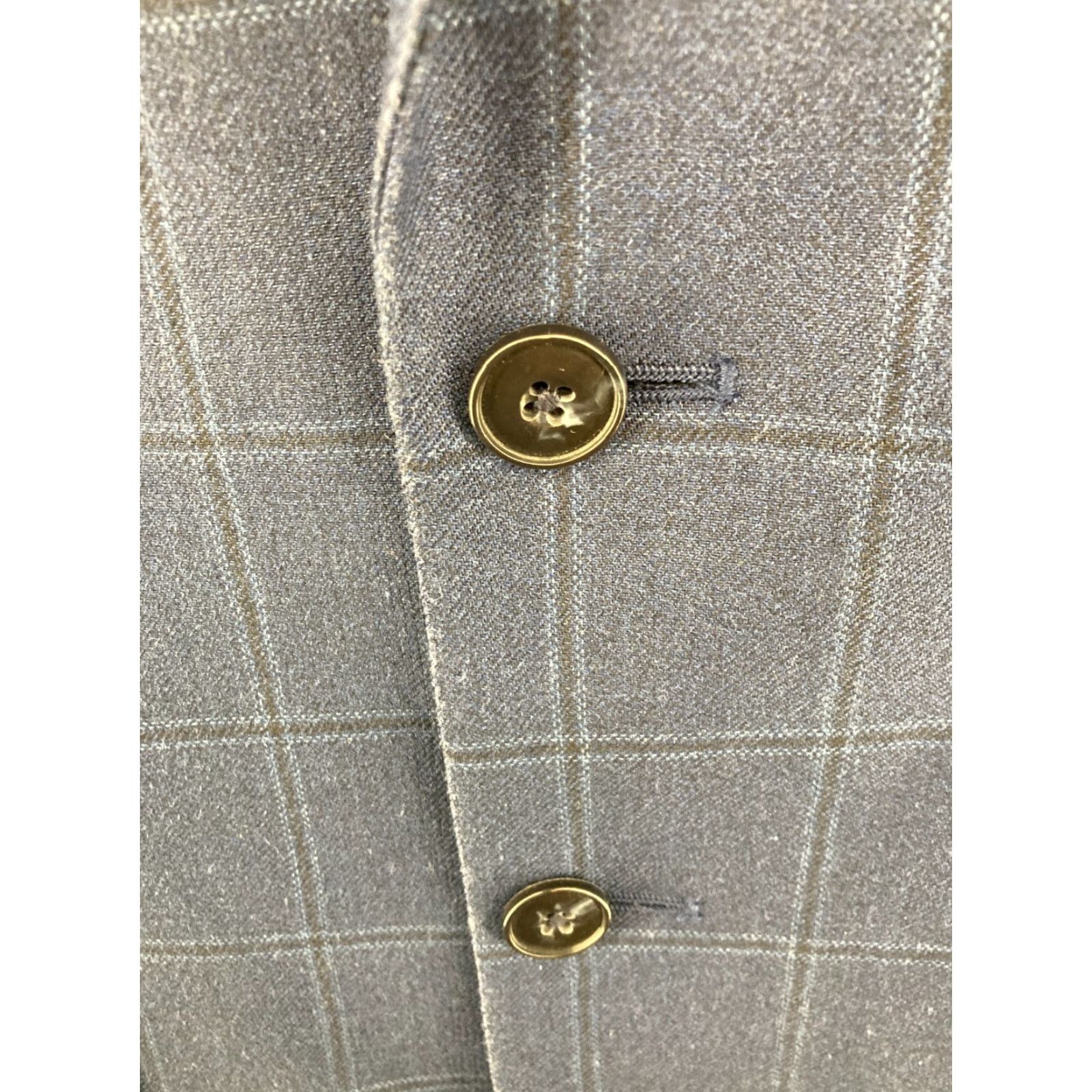 Jos. A. Bank Jos. A. Bank Suit Jacket Men 40R Blue Striped Wool Silk Blend Single-Breasted 2-Button Notch Lapel Mens Size 40R - 7 Thumbnail