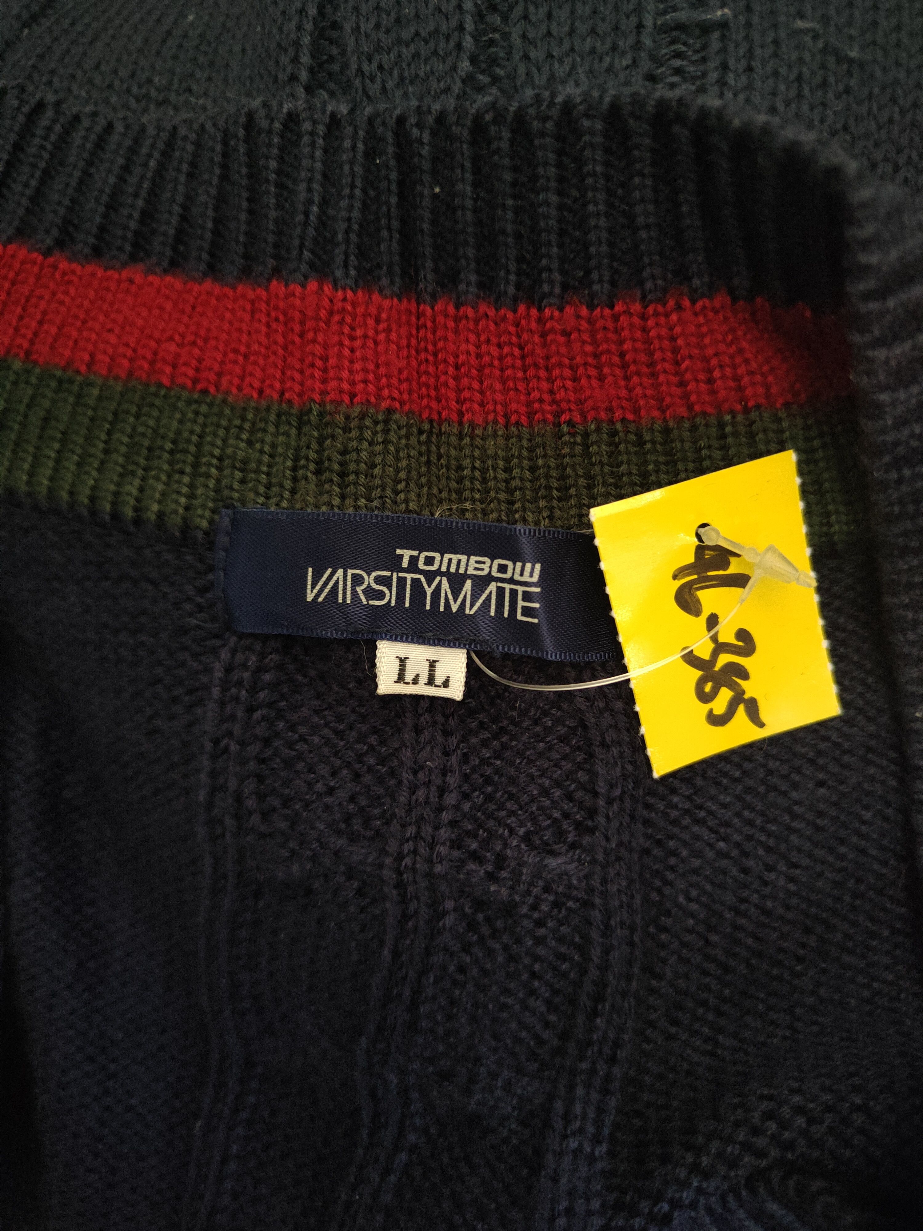 Japanese Brand DL Tombow Varsitymate Navy Knitwear Sweatshirts #46-385 Size US L / EU 52-54 / 3 - 12 Thumbnail