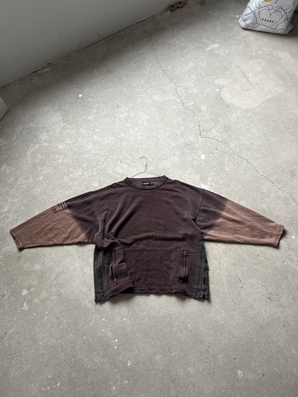 Adidas 80s Vintage Adidas Brown Faded Sweatshirt Size US M / EU 48-50 / 2 - 17 Thumbnail